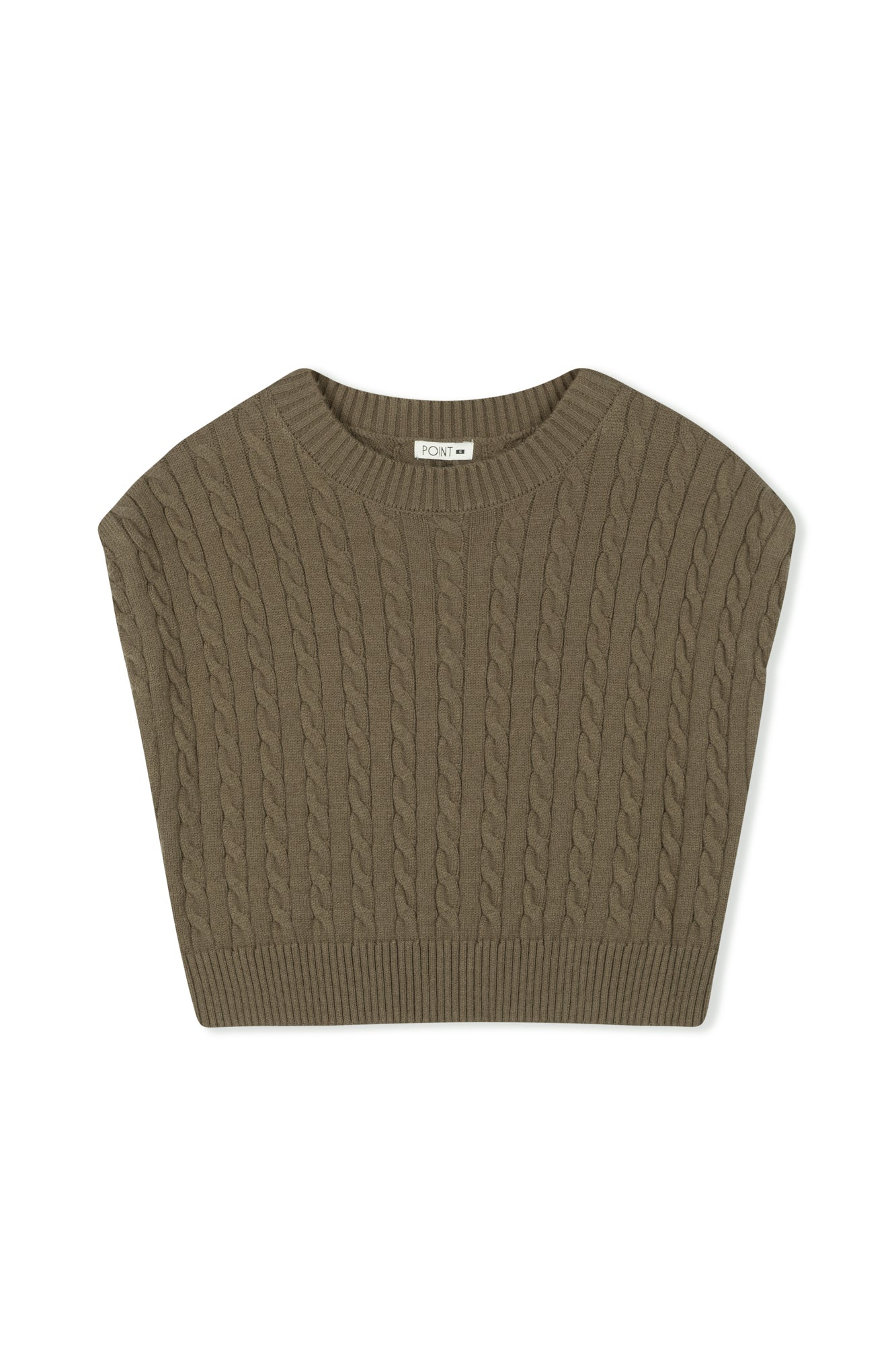Point Cable Knit Vest