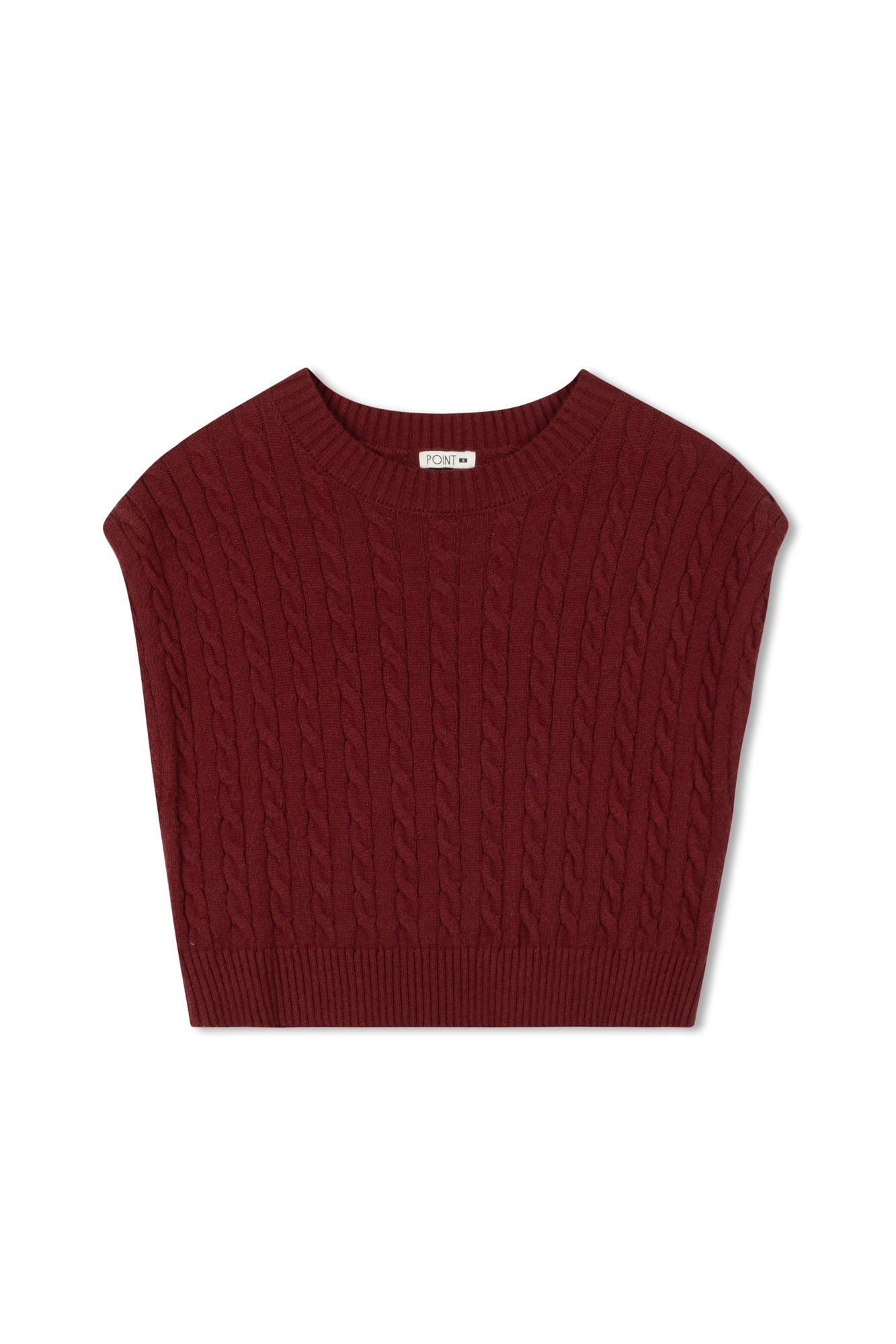 Point Cable Knit Vest