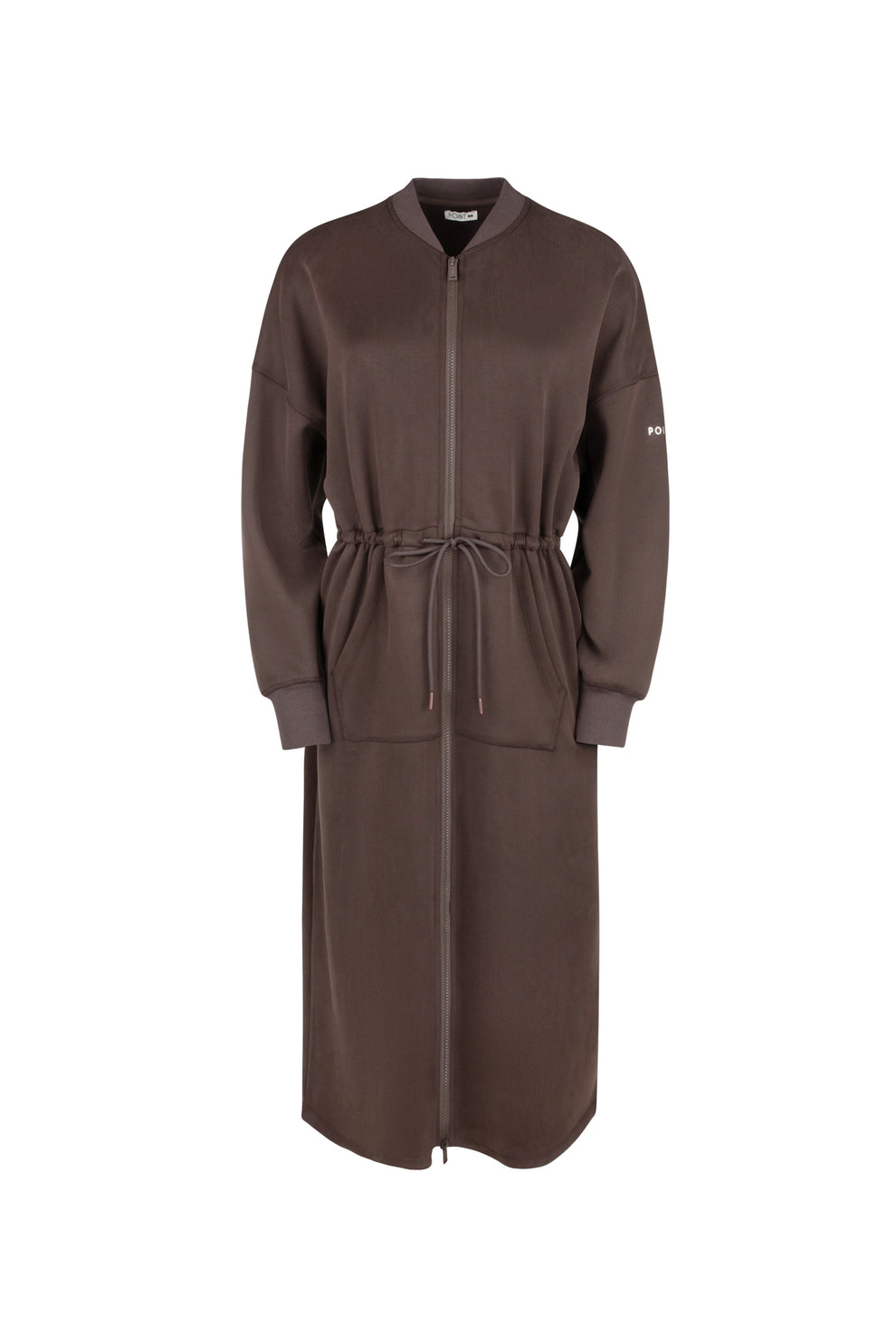 brown zip up dress Karen Kane Women's Sleeveless Zip-Up Travel Jersey Dress, Extra Large, XL, Brown, Polyester/Spandex