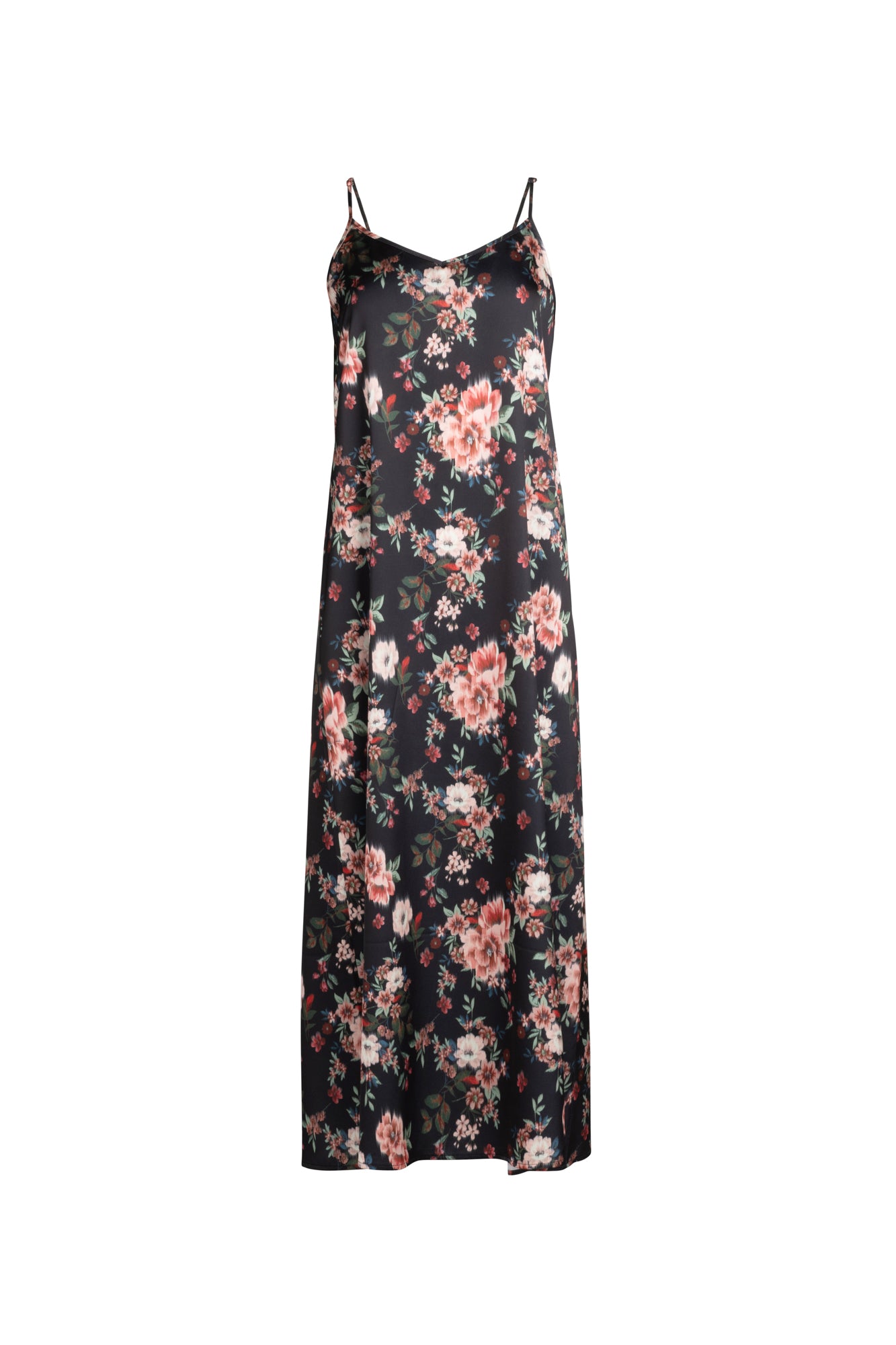 Point Satin A-line Slip Dress