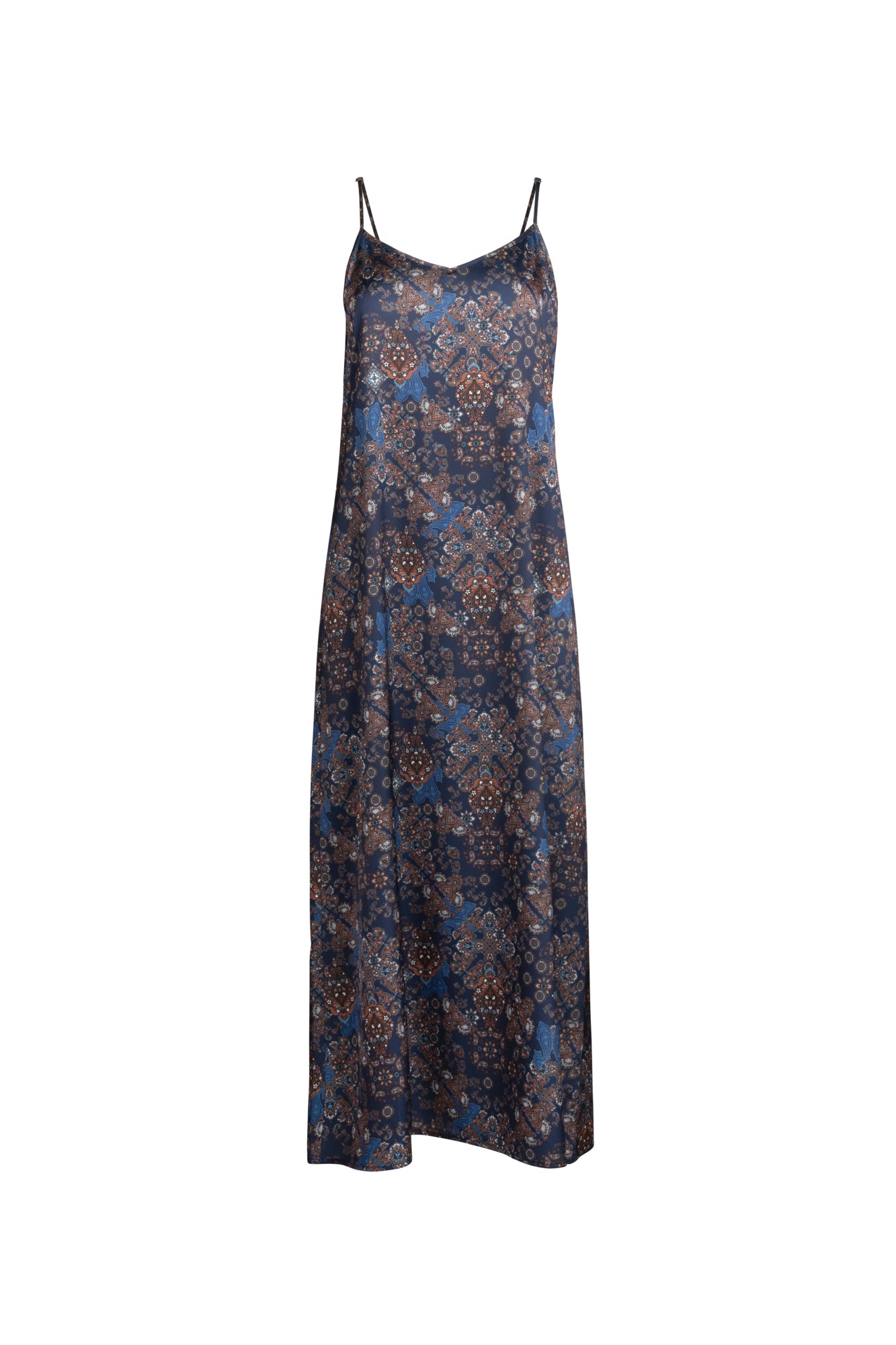 Point Satin A-line Slip Dress