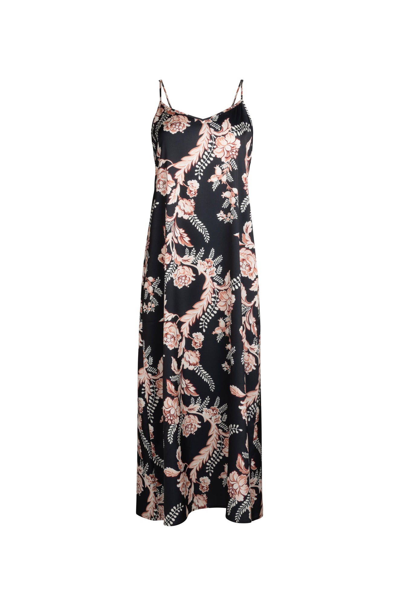 Point Satin A-line Slip Dress