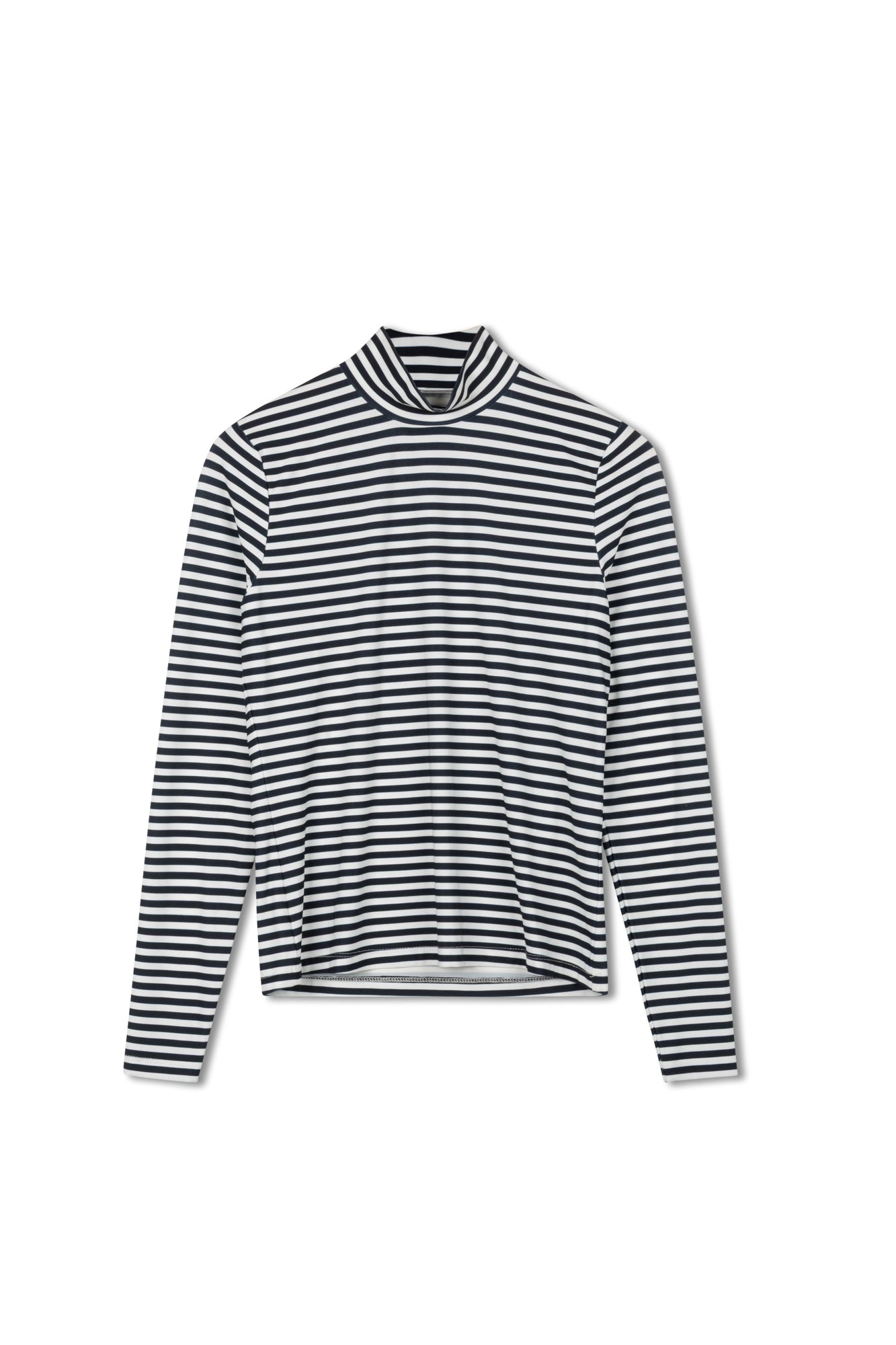 Point Printed Mock Neck Top