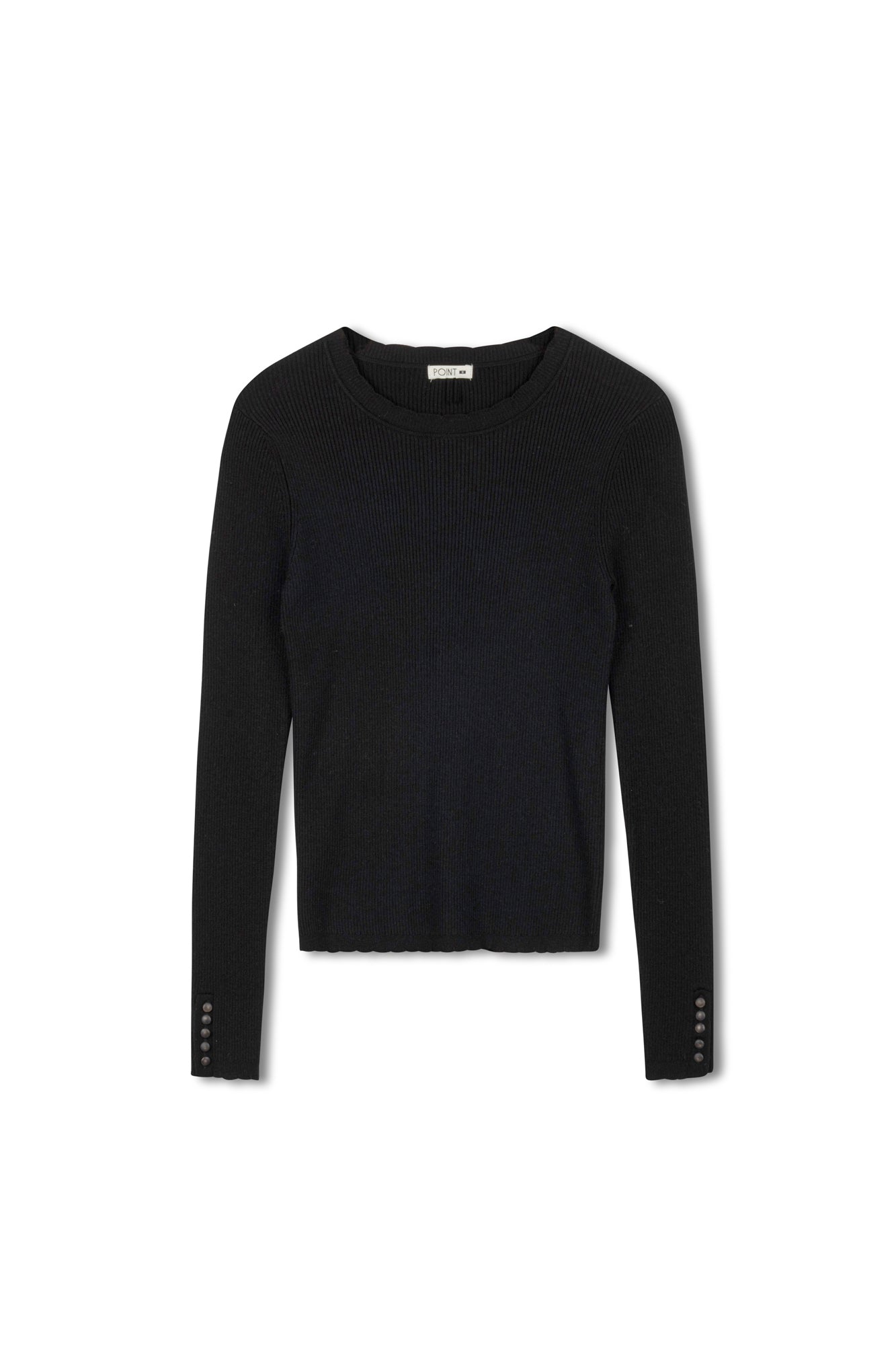 Point Scallop Knit Sweater