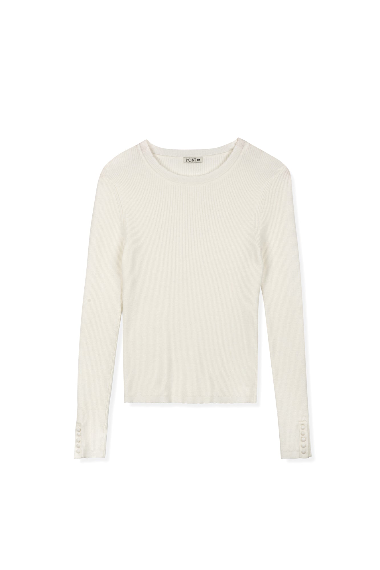 Point Scallop Knit Sweater