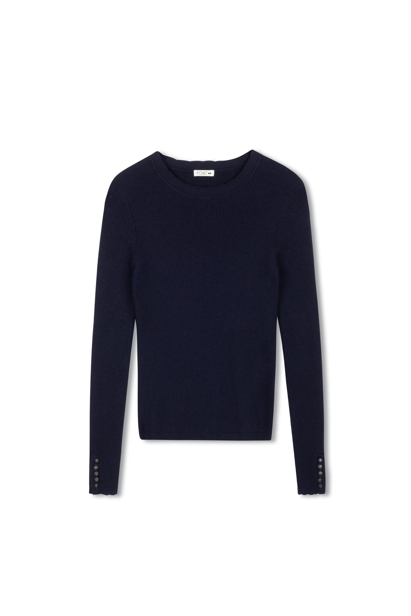 Point Scallop Knit Sweater