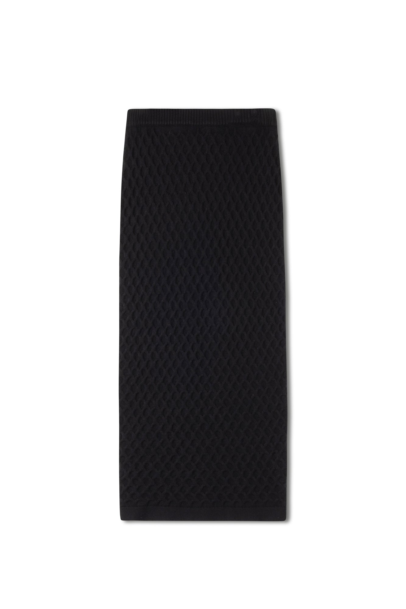 Point Straight Knit Maxi Skirt