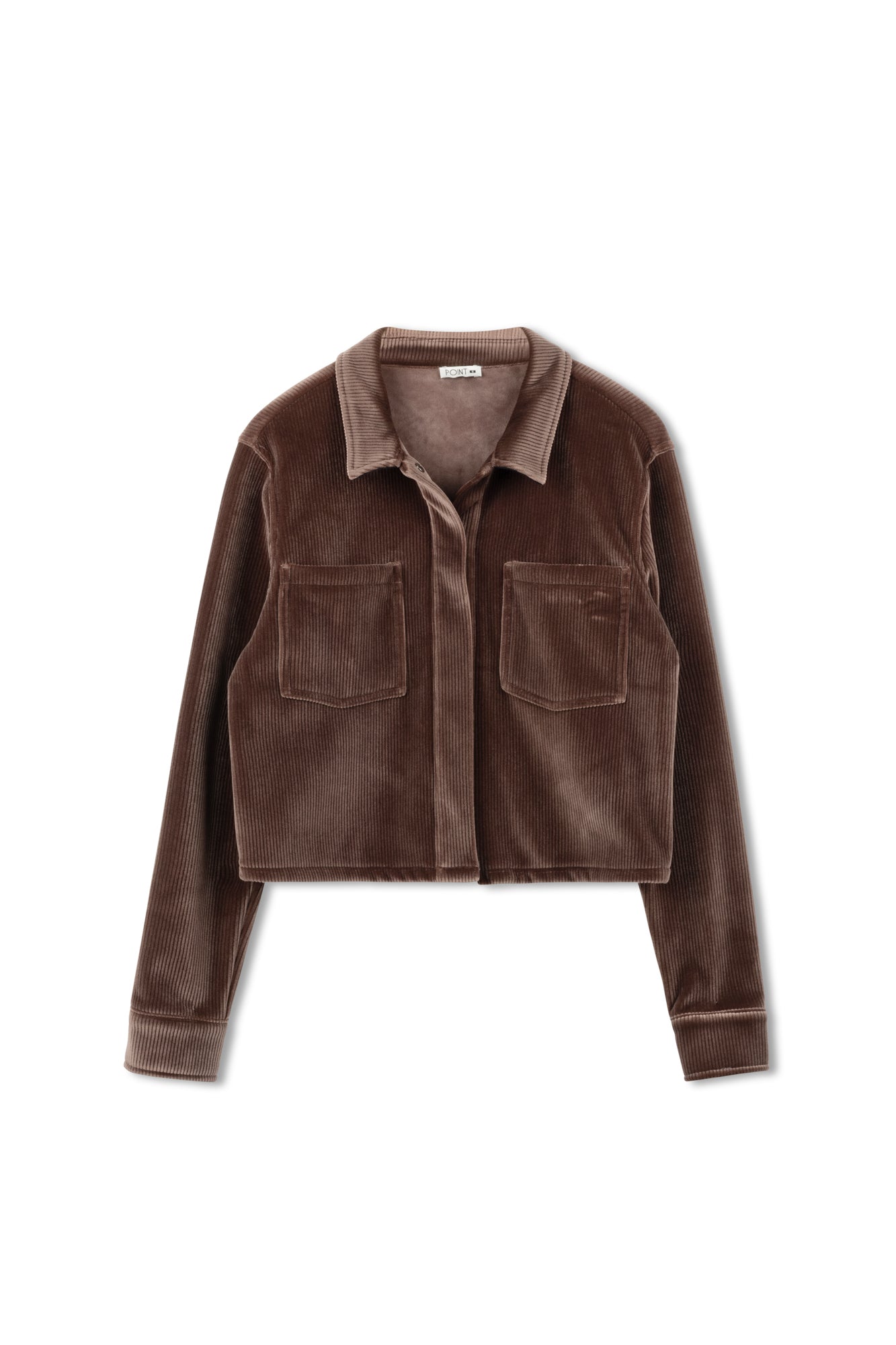 Point Ribbed Velour Jacket