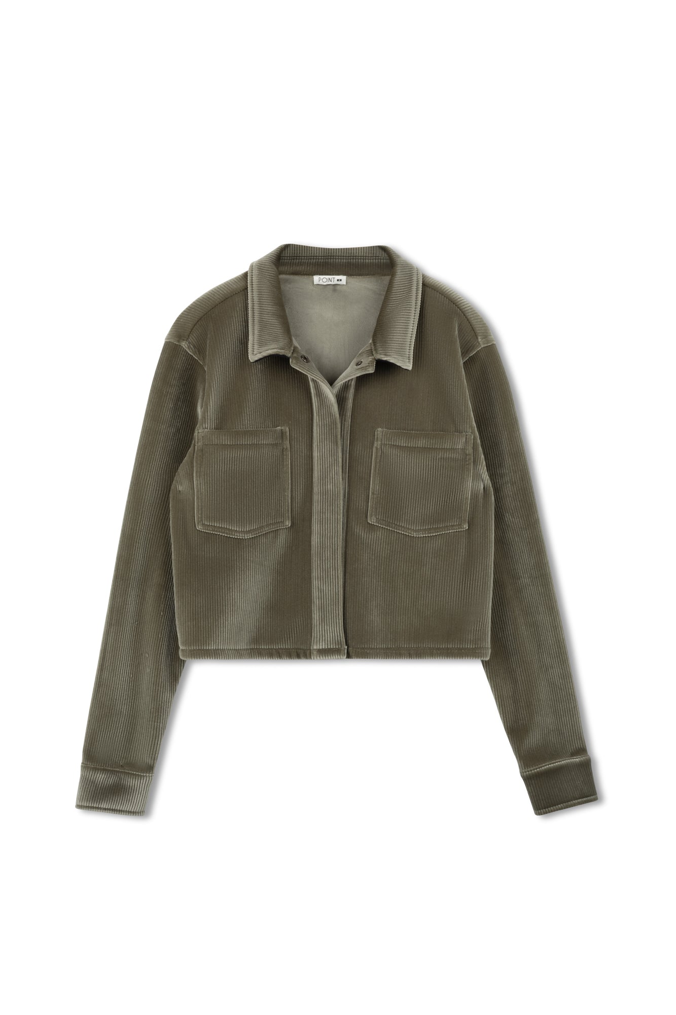 Point Ribbed Velour Jacket