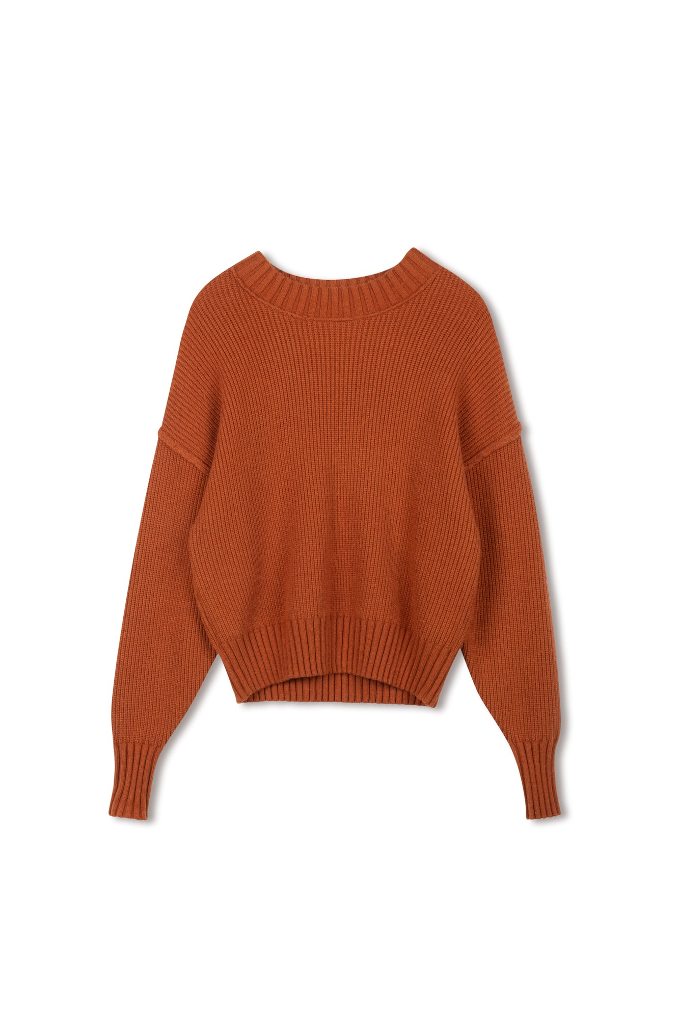 Point Chunky Knit Crew Sweater