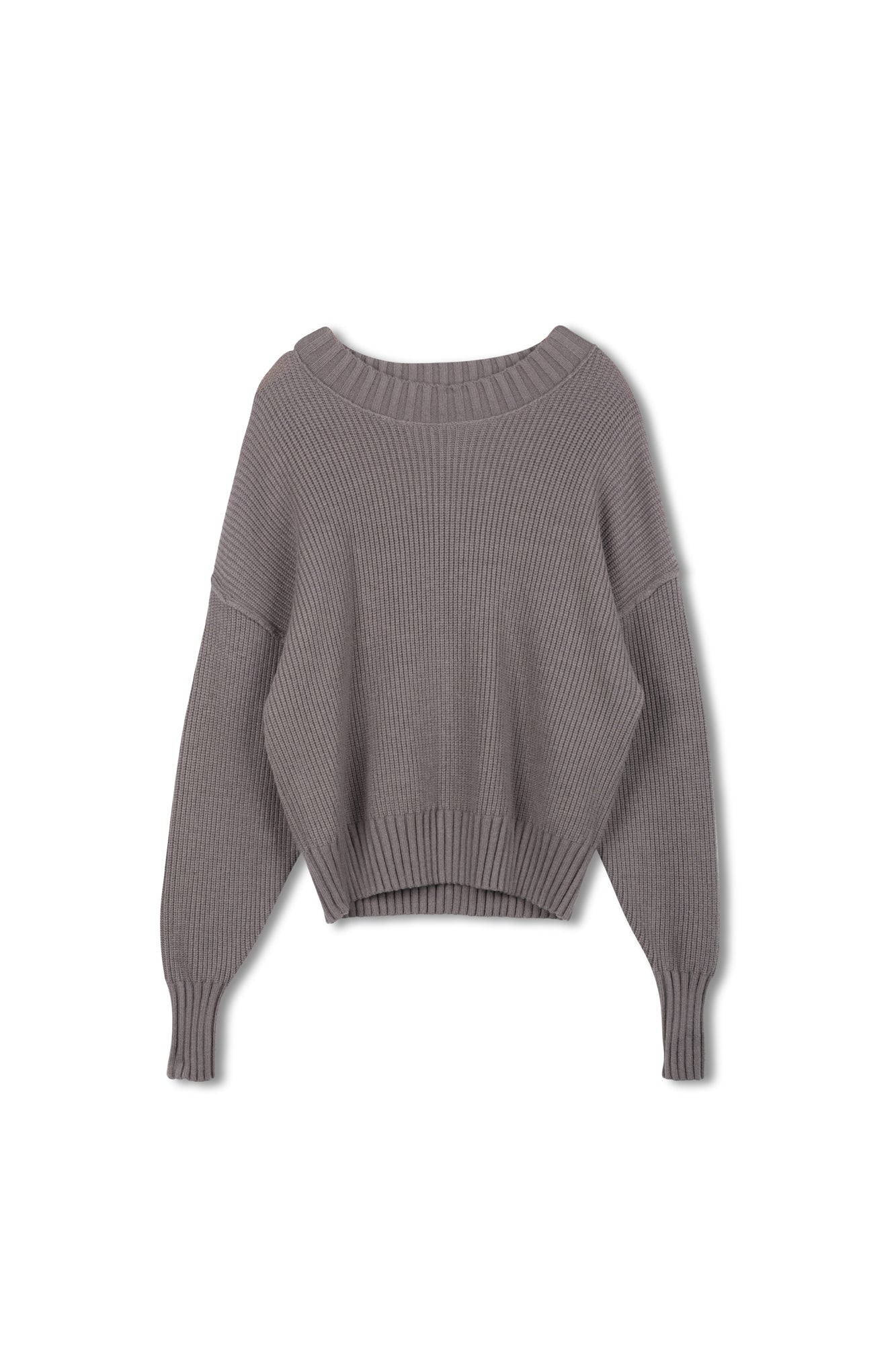Point Chunky Knit Crew Sweater