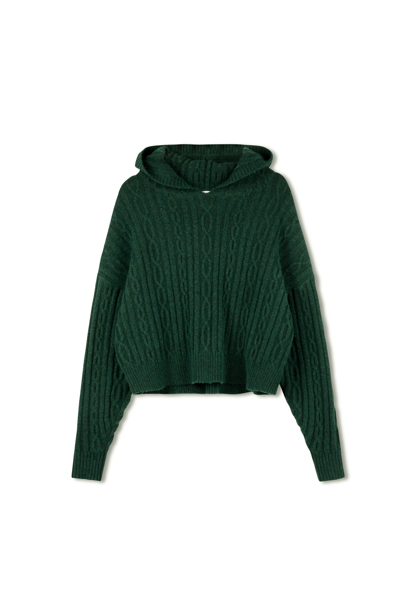 Point Brushed Cable Hoodie