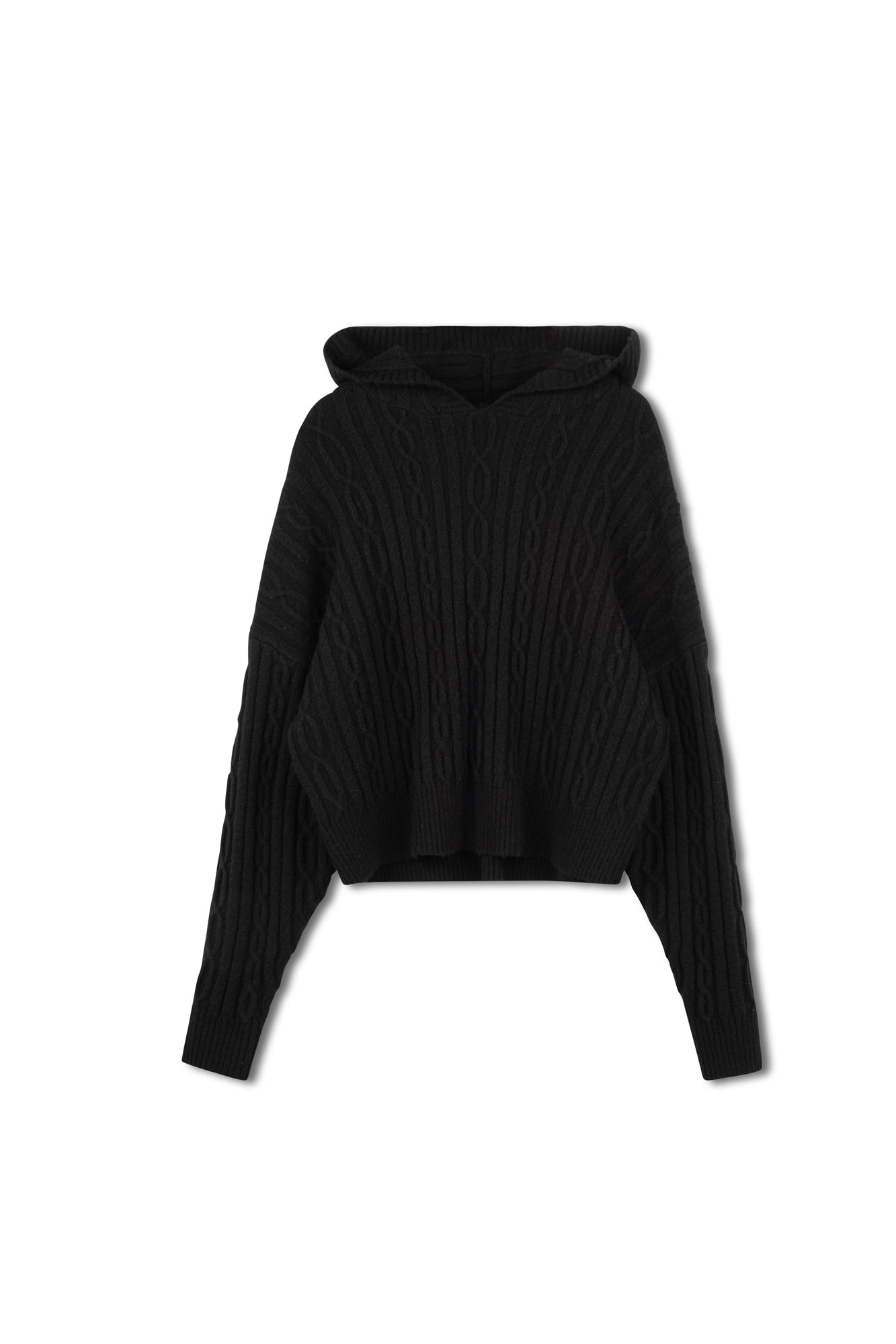 Point Brushed Cable Hoodie