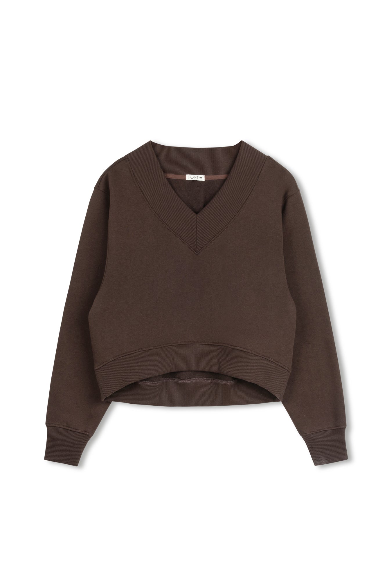 MY___　V NECK SWEAT SIZE0 Point V-neck Sweatshirt