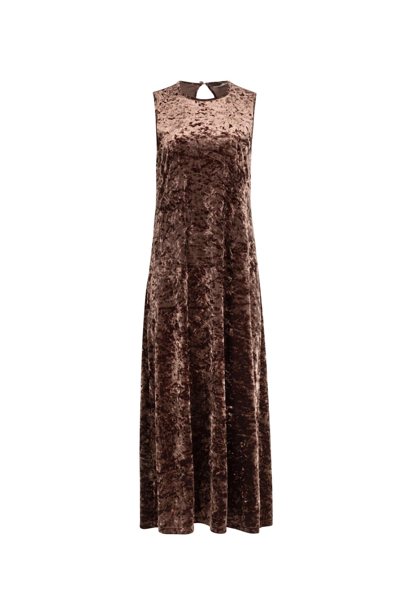 Point Velvet Column Dress