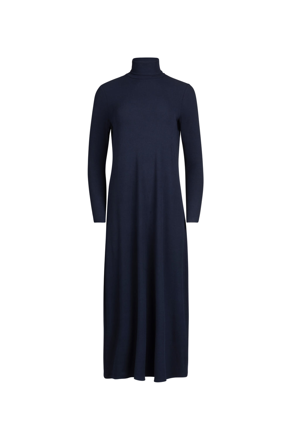 navy blue dress for baby girl womens ribbed a line dress long sleeve turtleneck solid main image 1