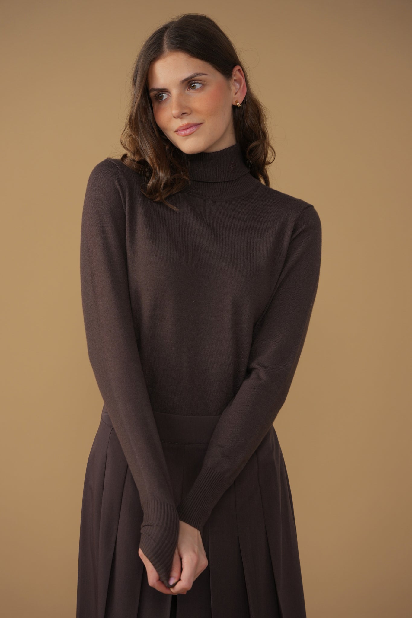 point classic turtleneck sweater