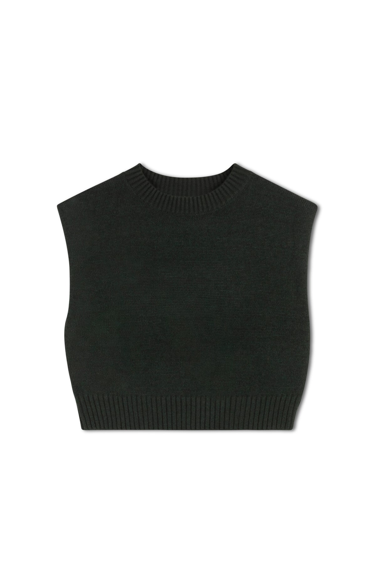 point chunky knit vest