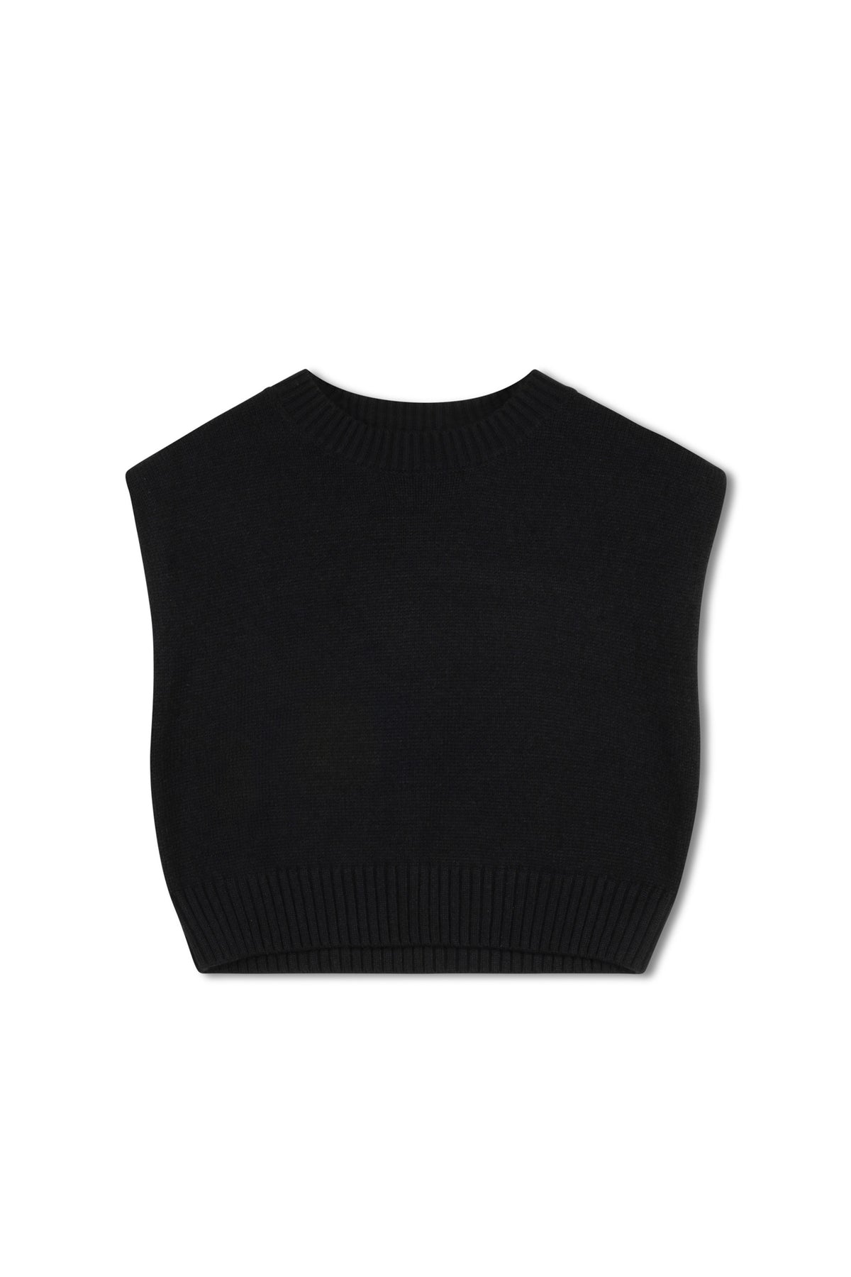 point chunky knit vest