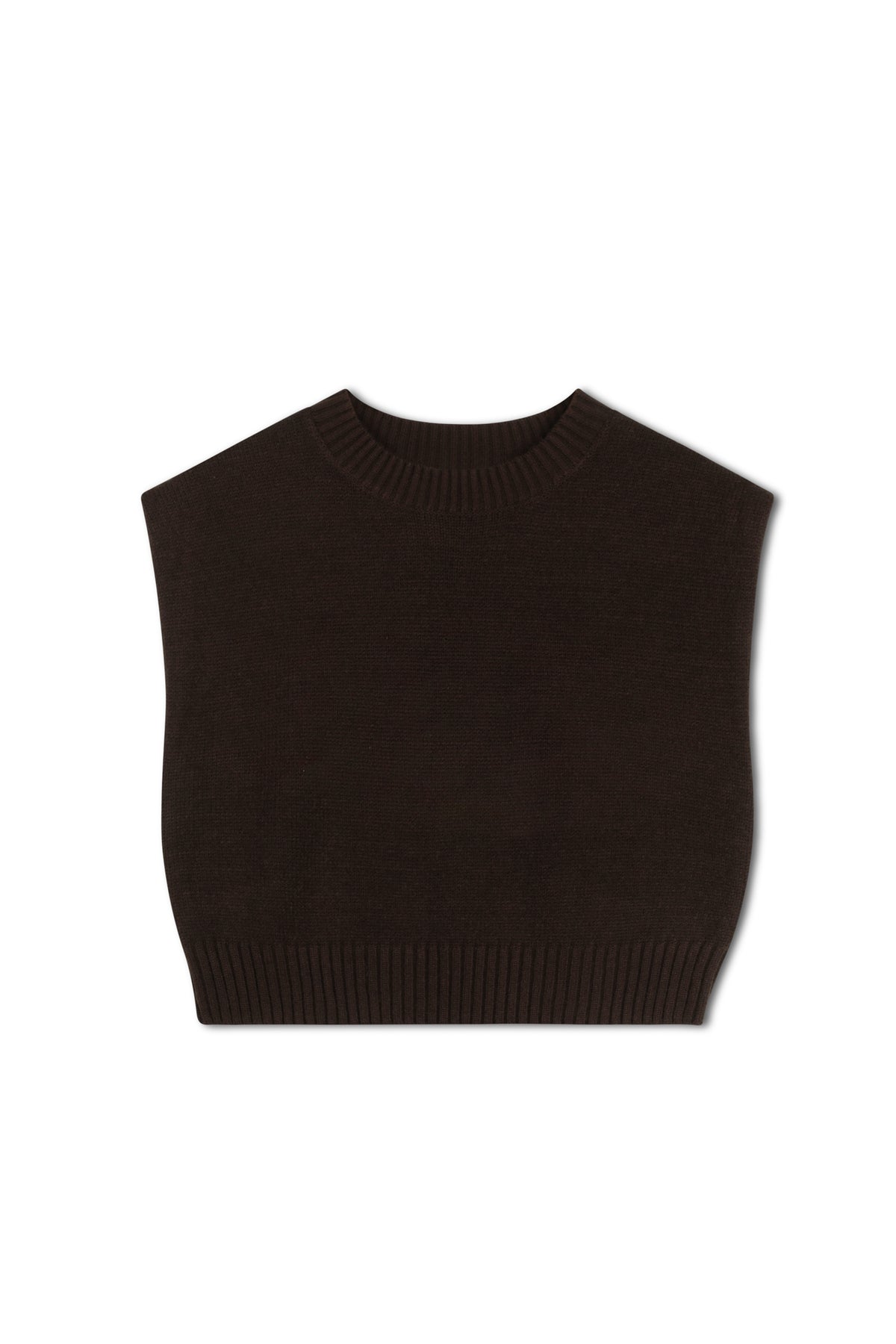 point chunky knit vest