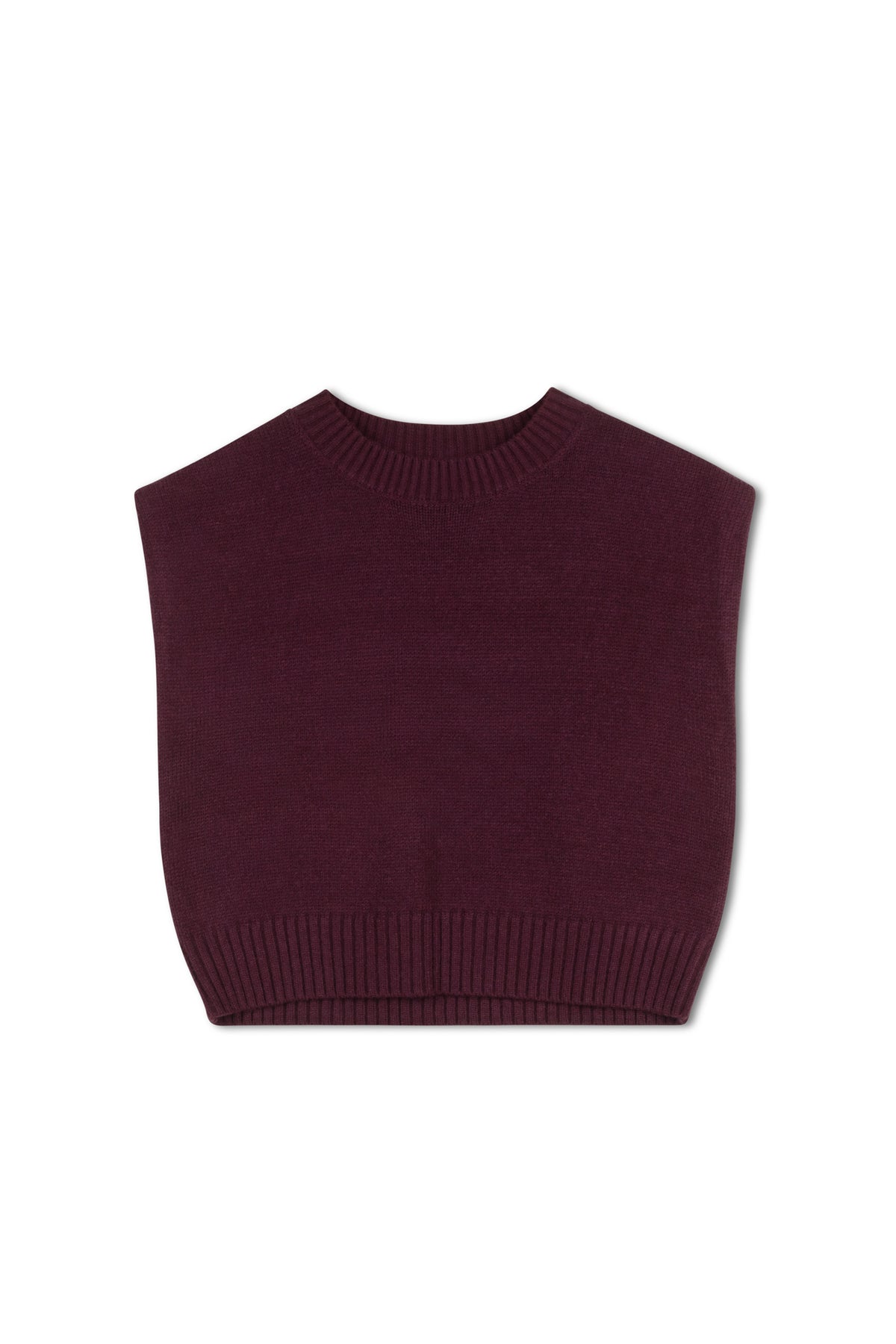 point chunky knit vest