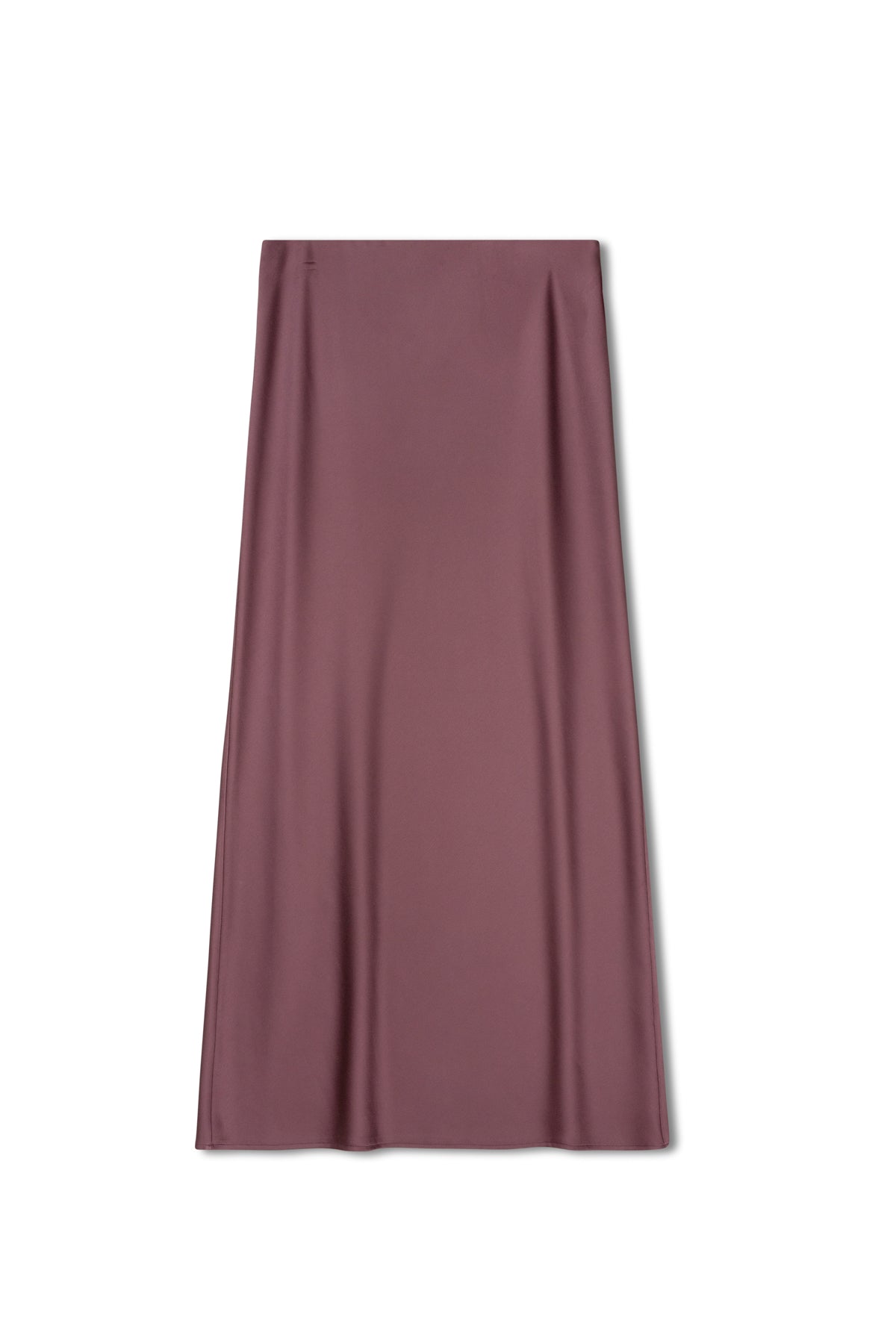 point satin straight skirt