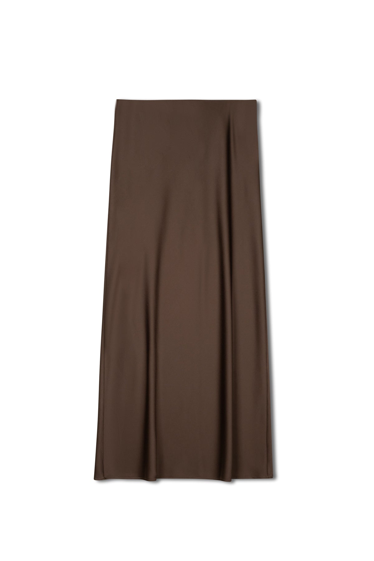 point satin straight skirt