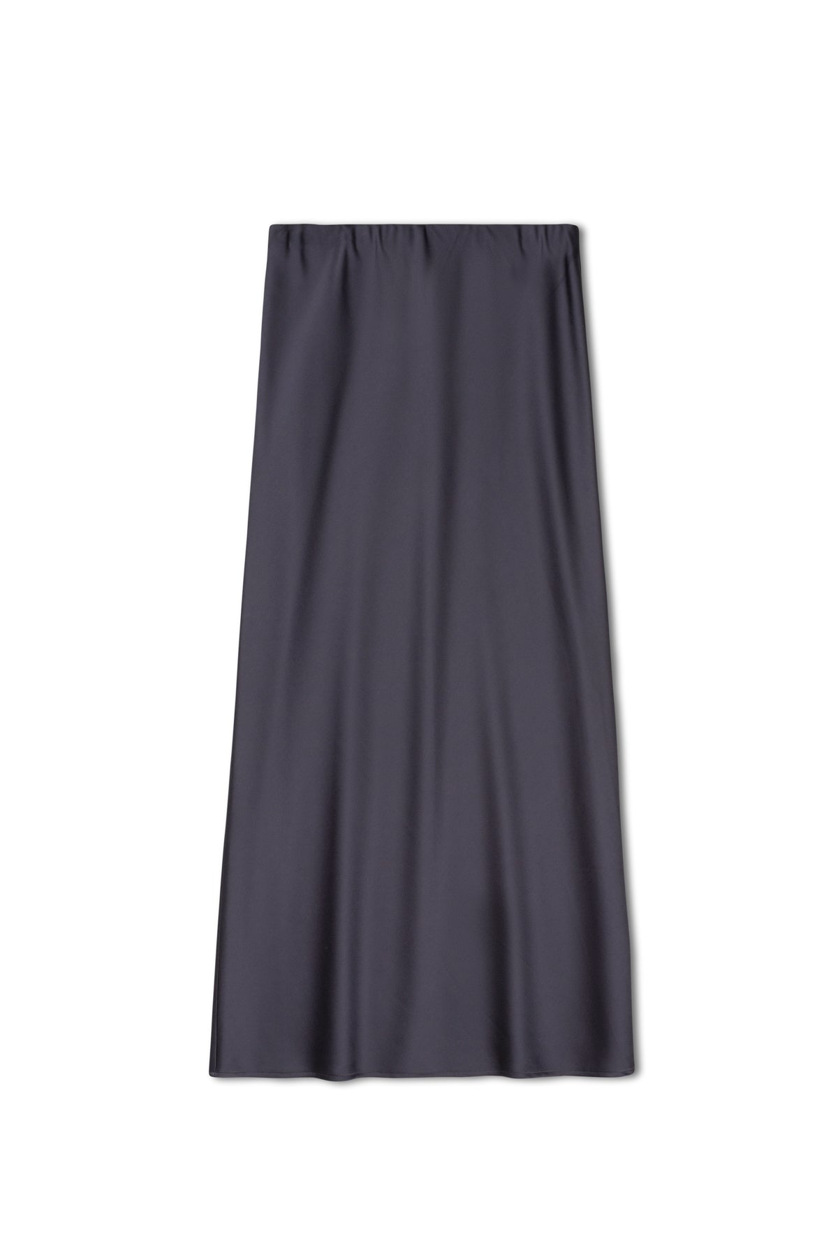 point satin straight skirt