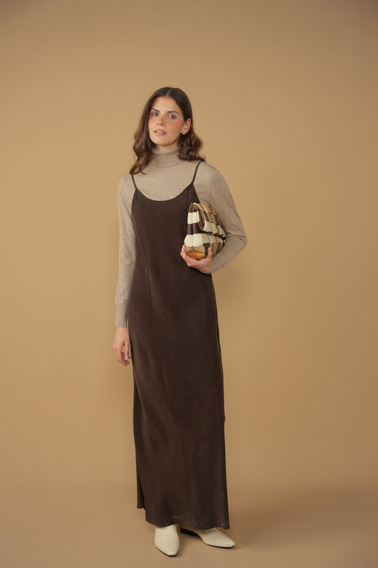 point brushed straight dress