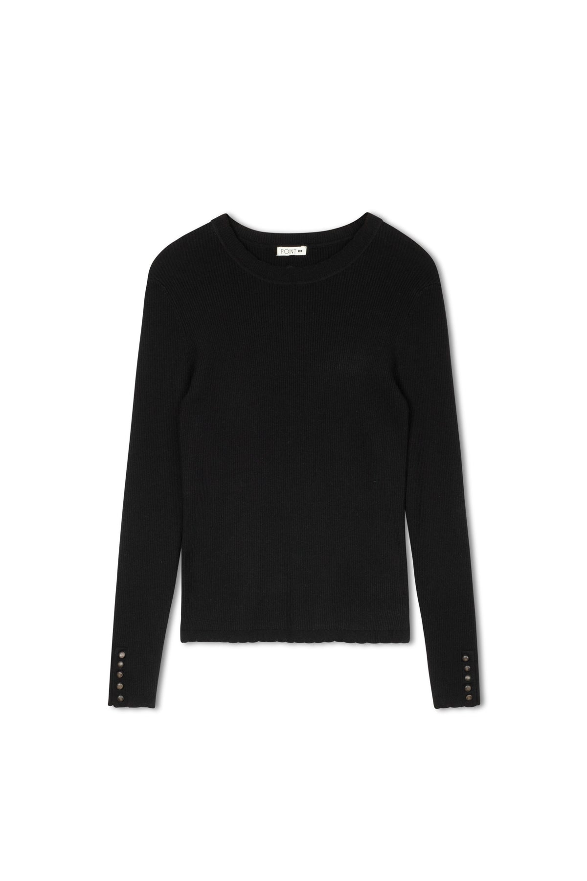 point scallop edge sweater