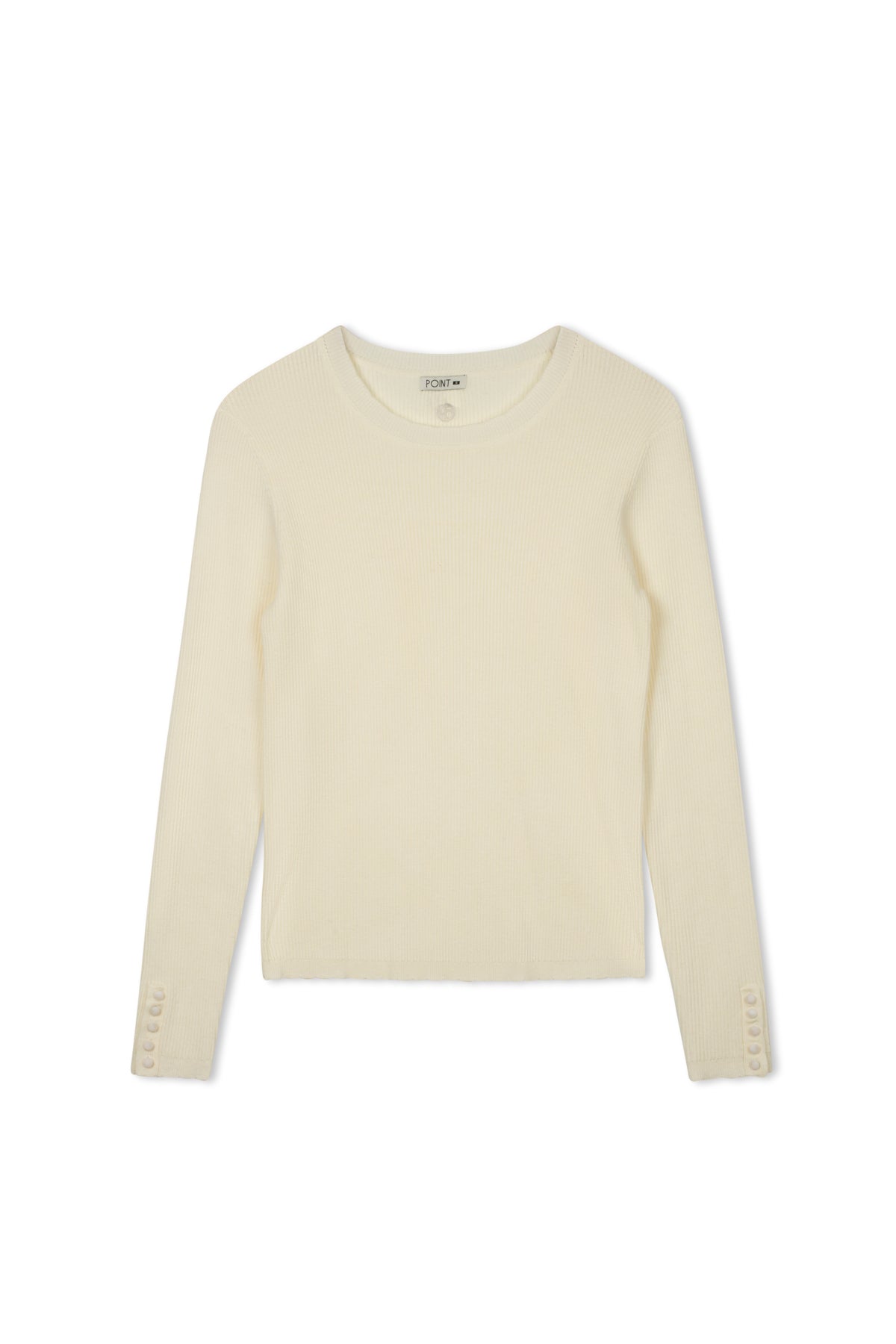 point scallop edge sweater
