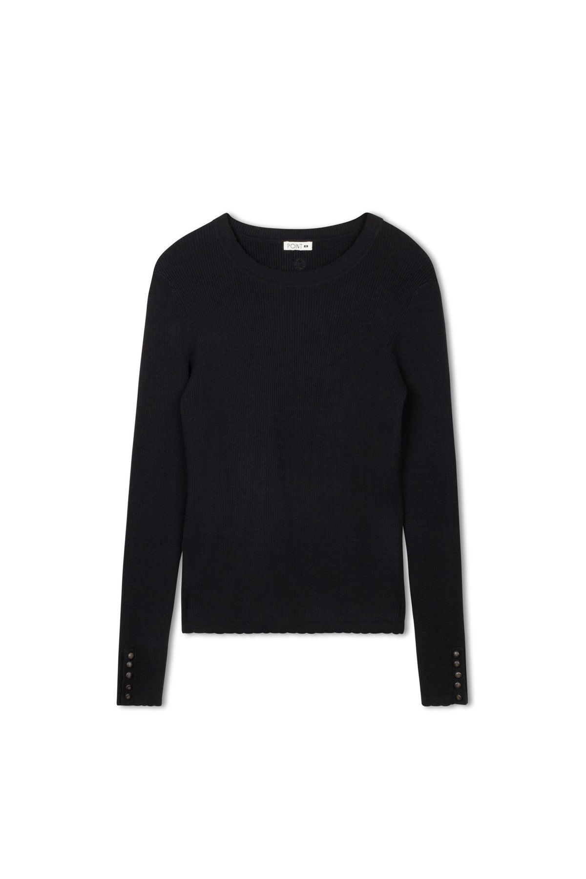 point scallop edge sweater