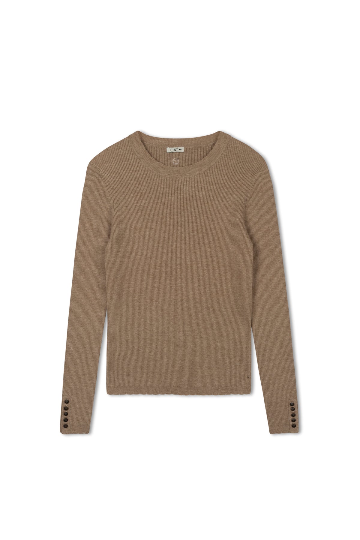 point scallop edge sweater
