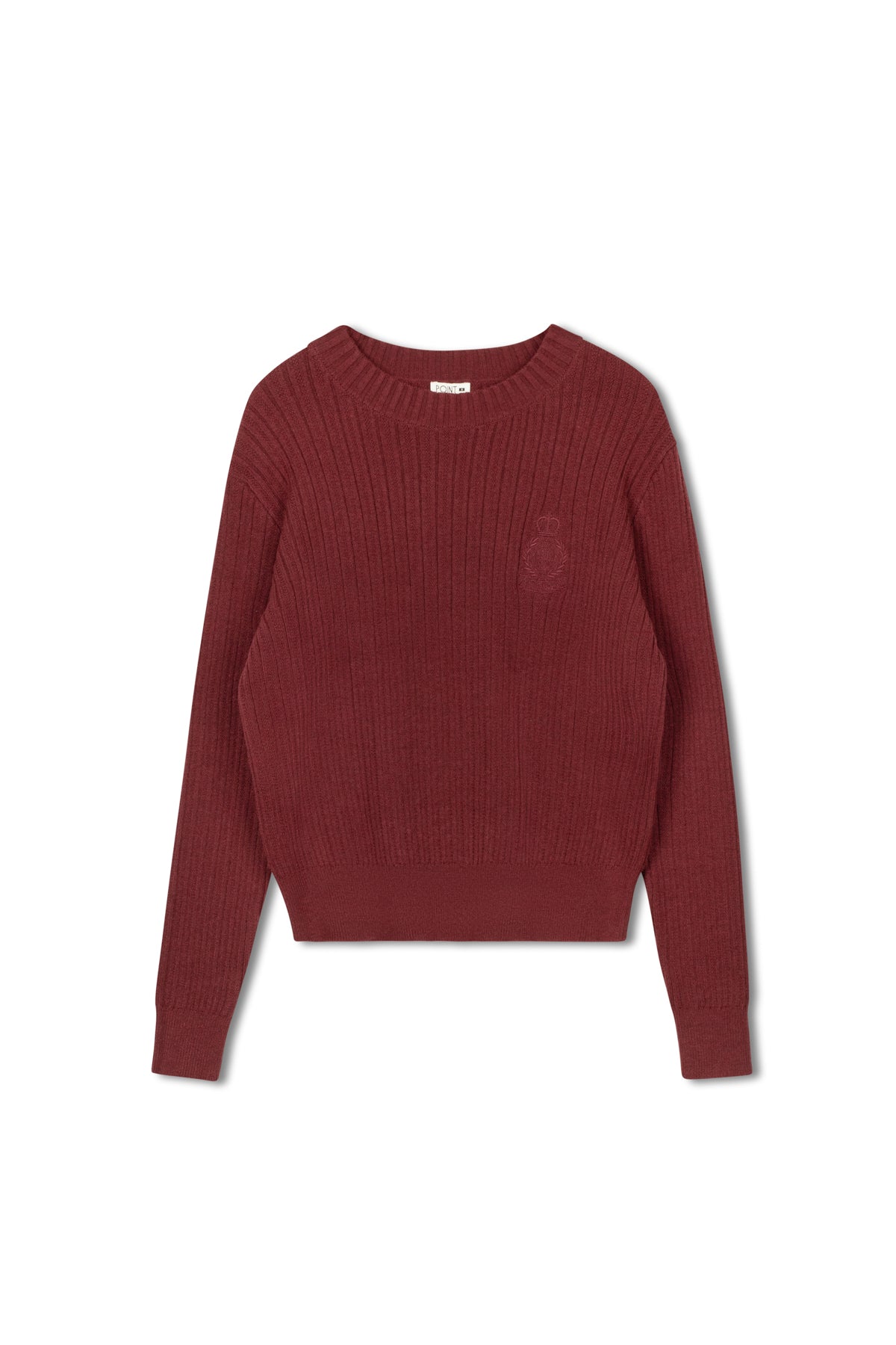 point cable crest sweater