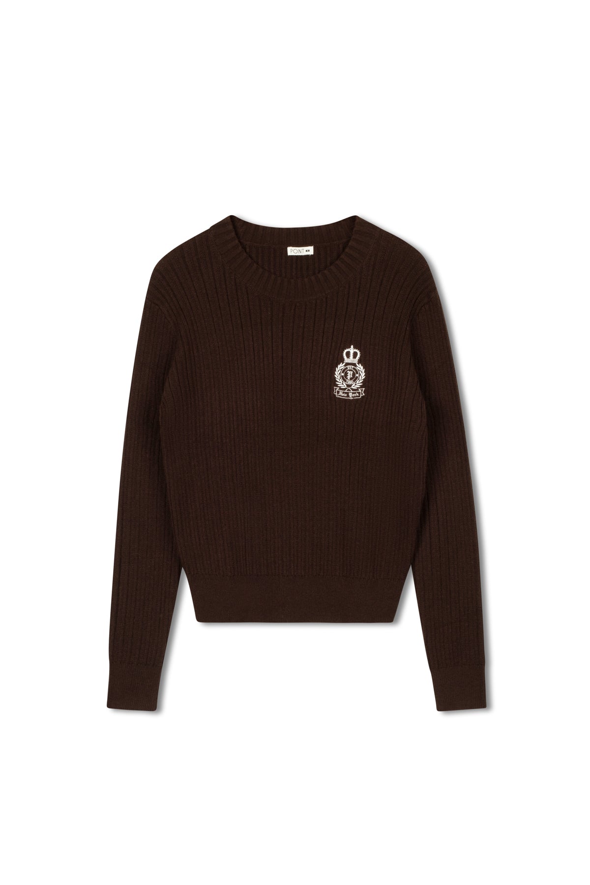 point cable crest sweater