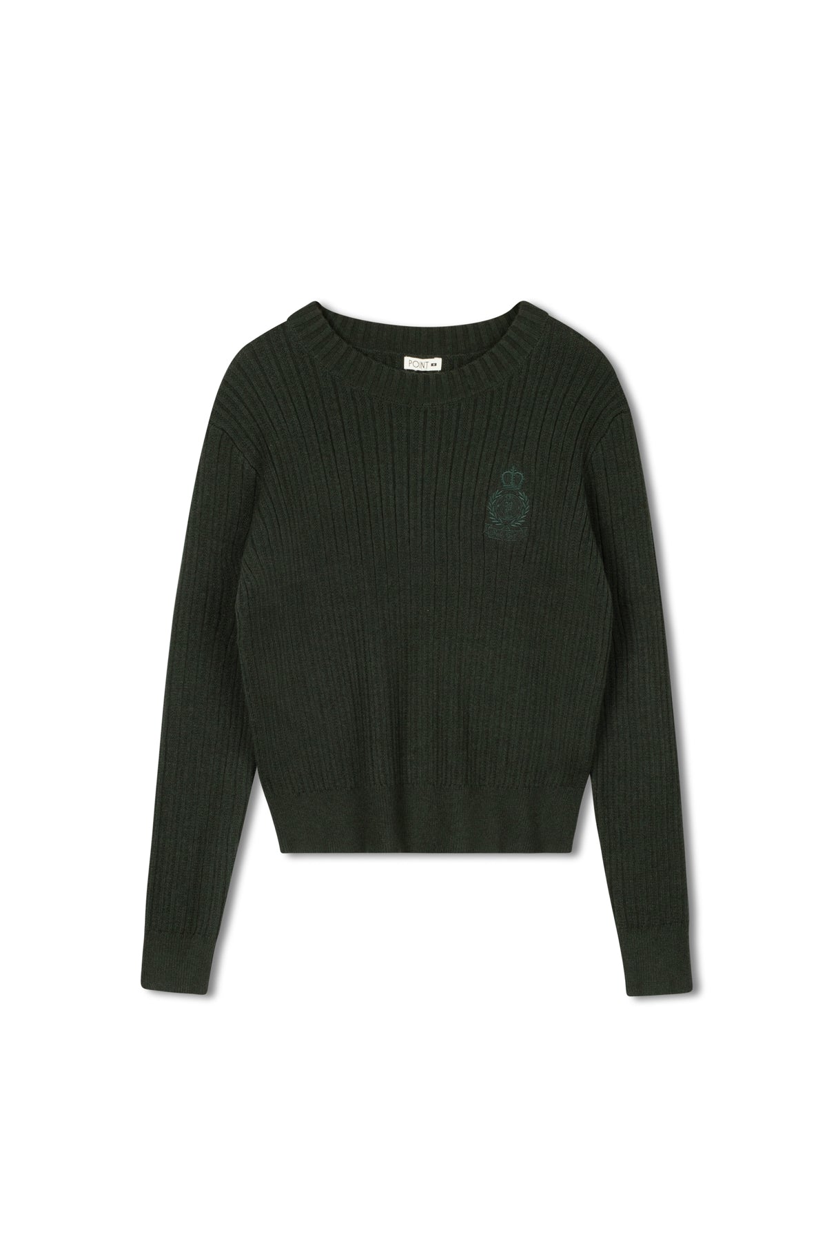 point cable crest sweater