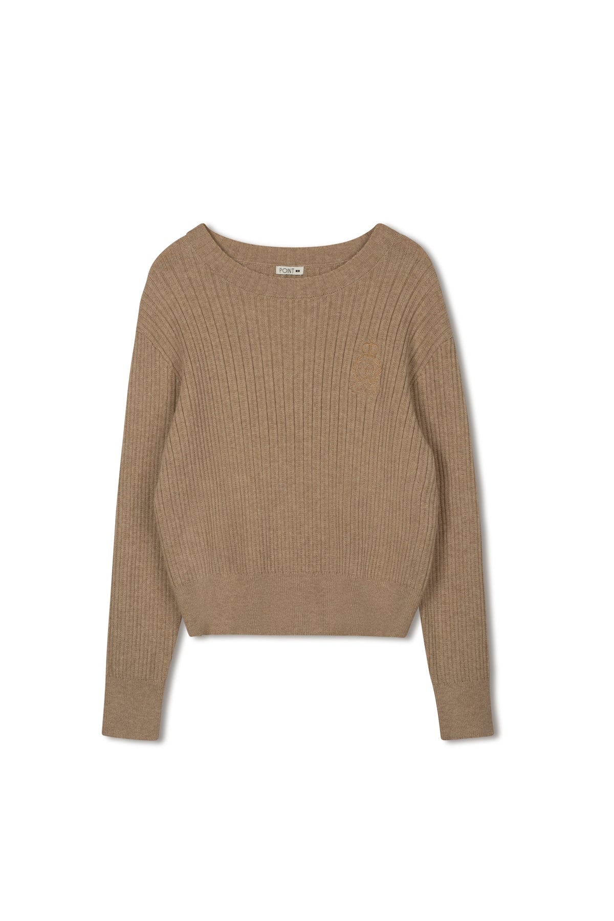 point cable crest sweater