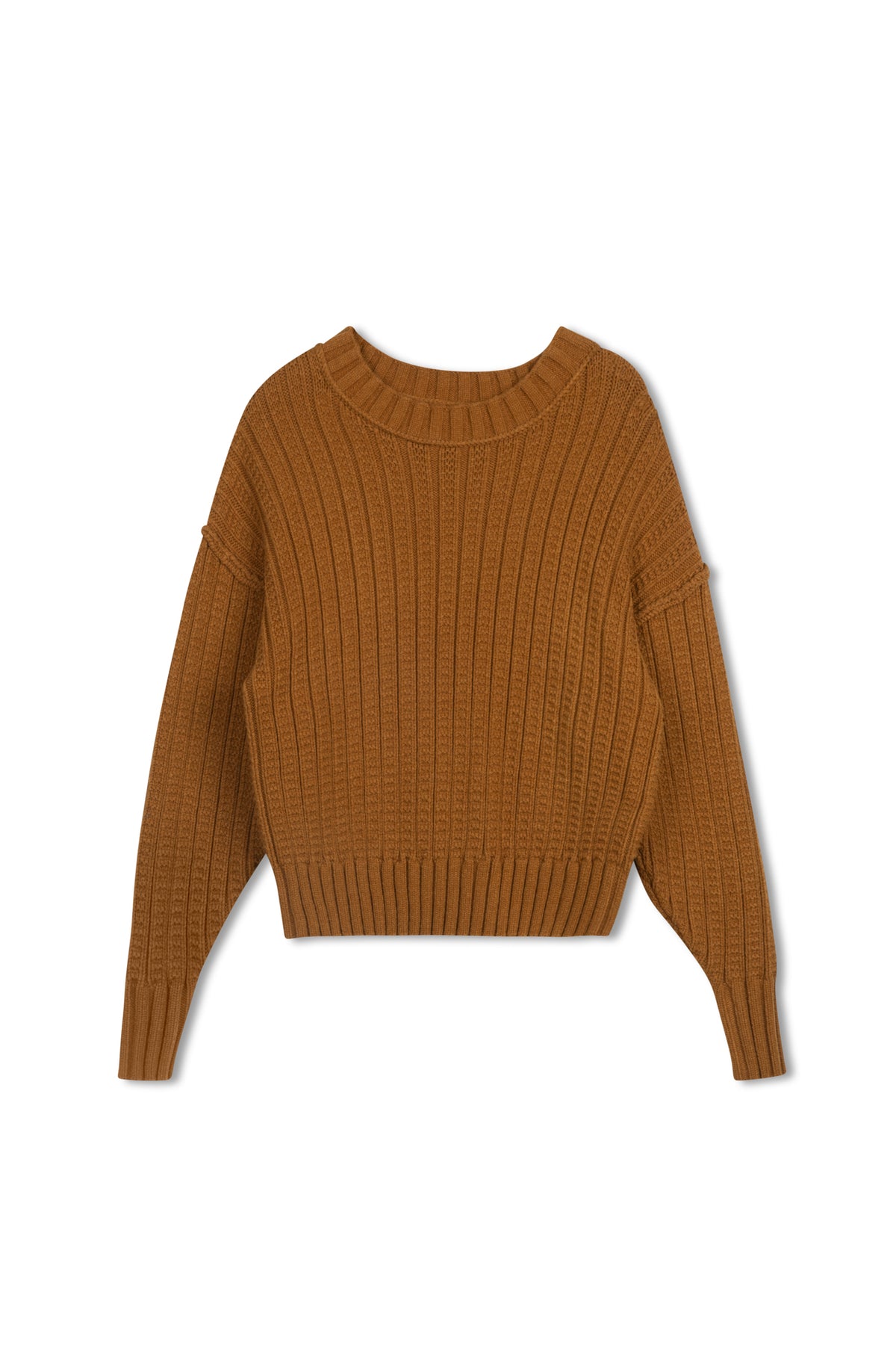 point chunky crew sweater