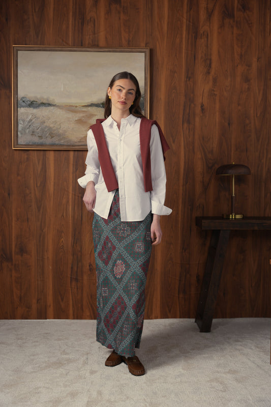 point button up blouse
