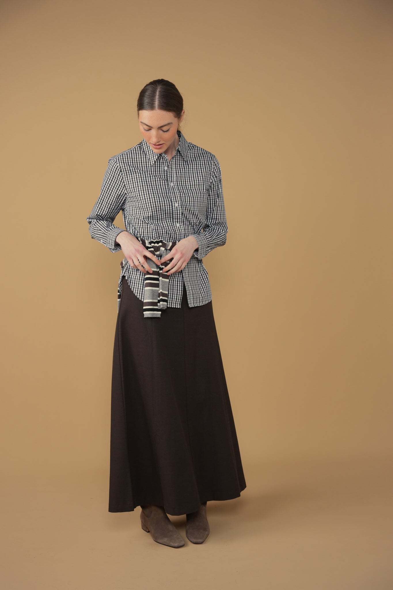 point button up blouse