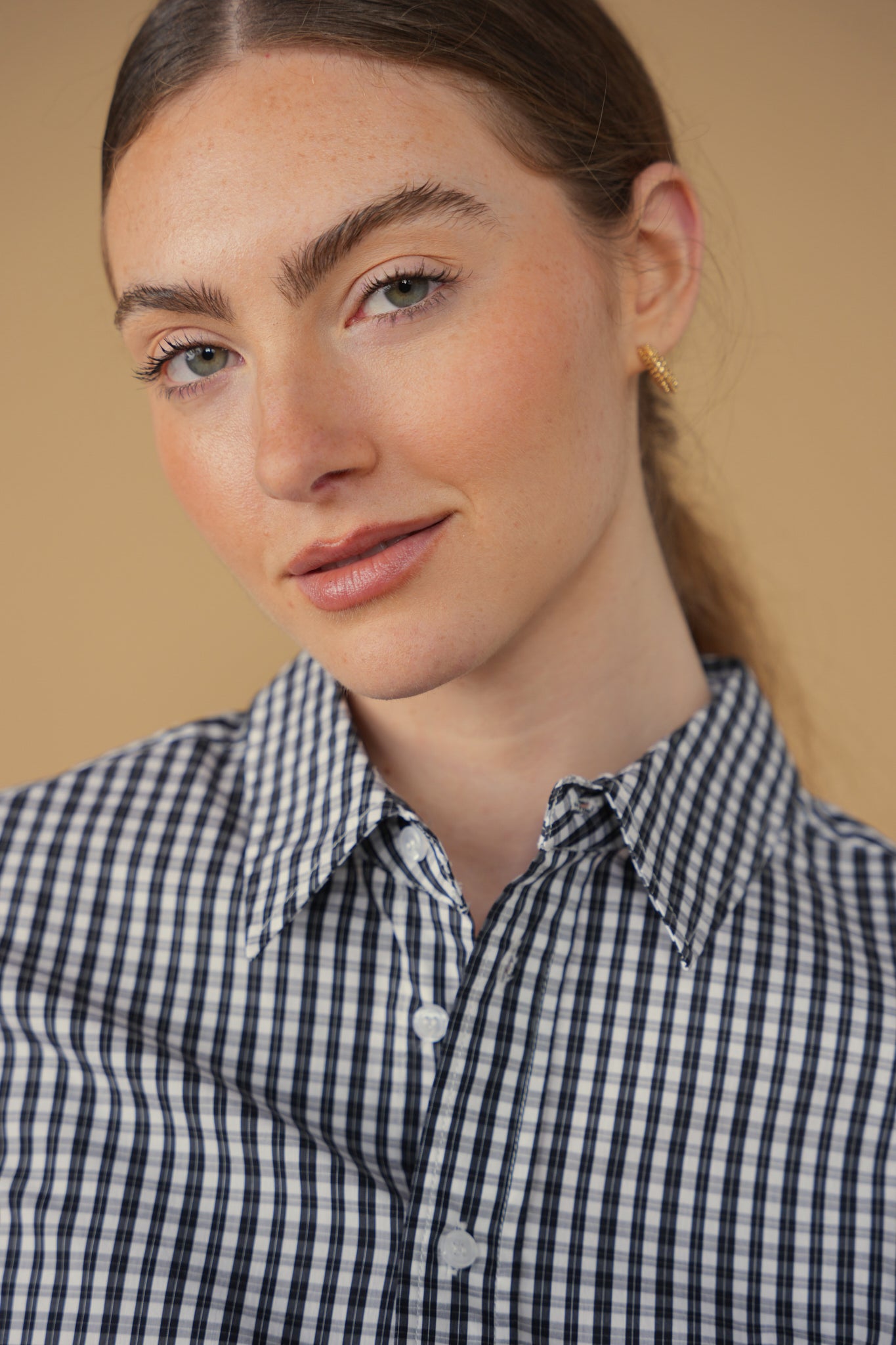 point button up blouse