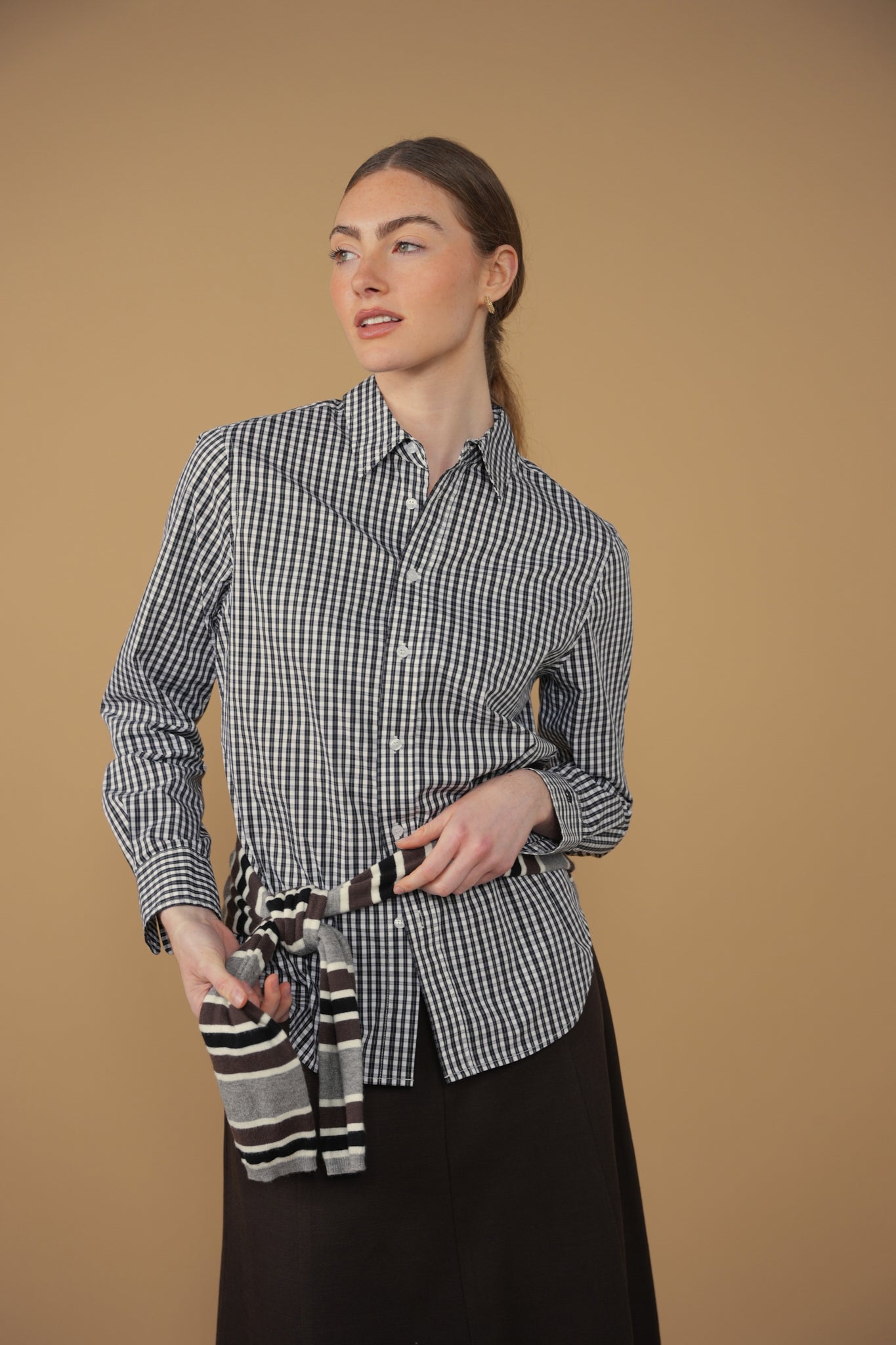 point button up blouse