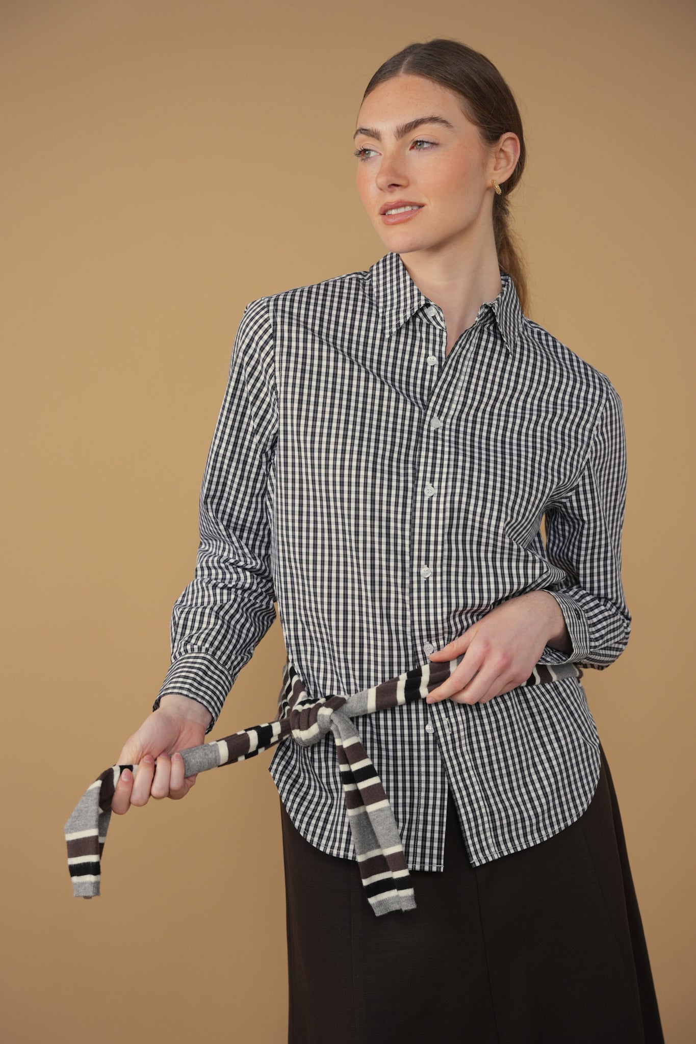 point button up blouse