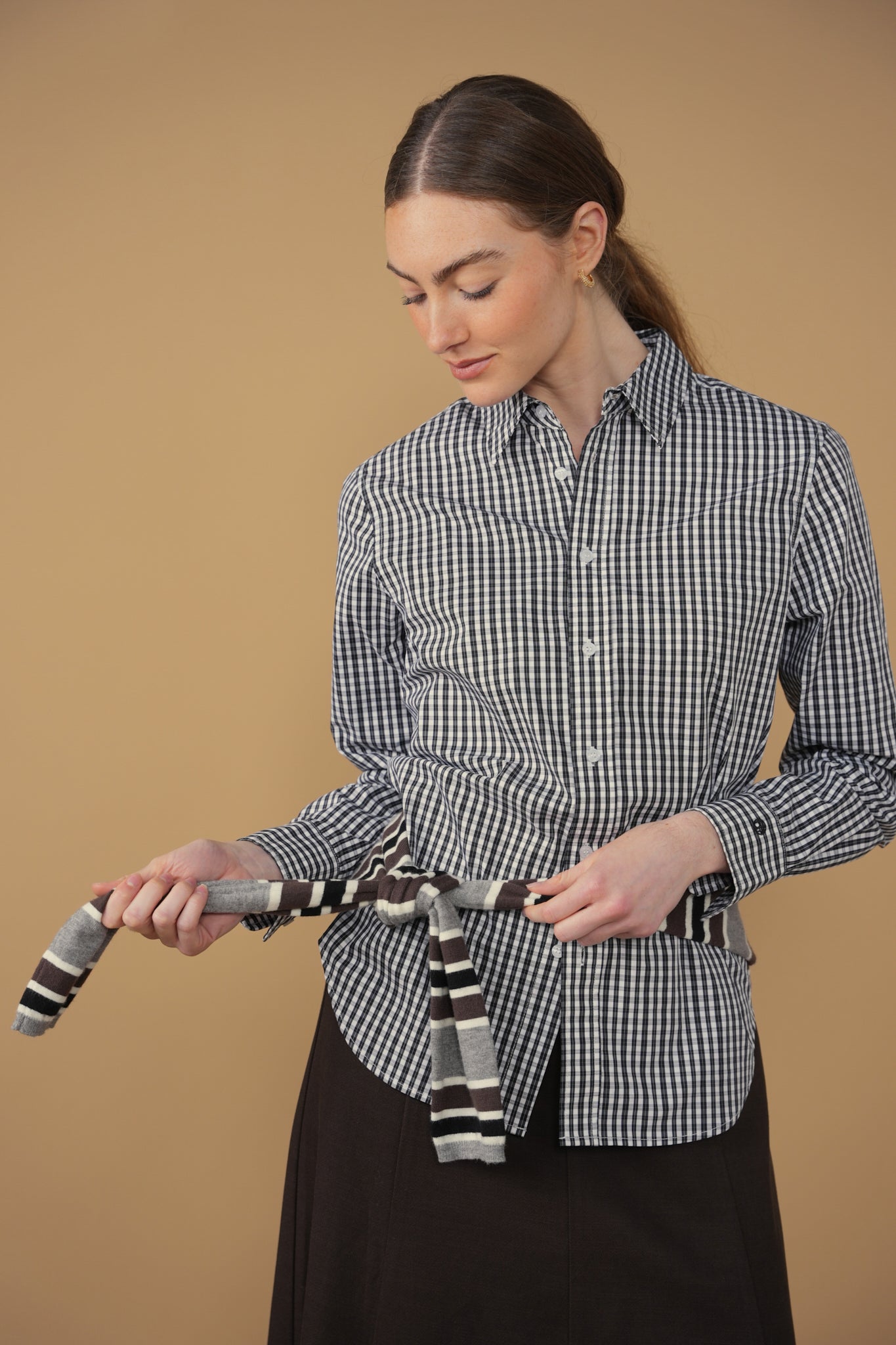 point button up blouse