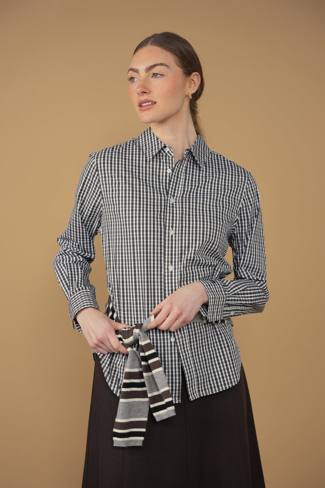 point button up blouse