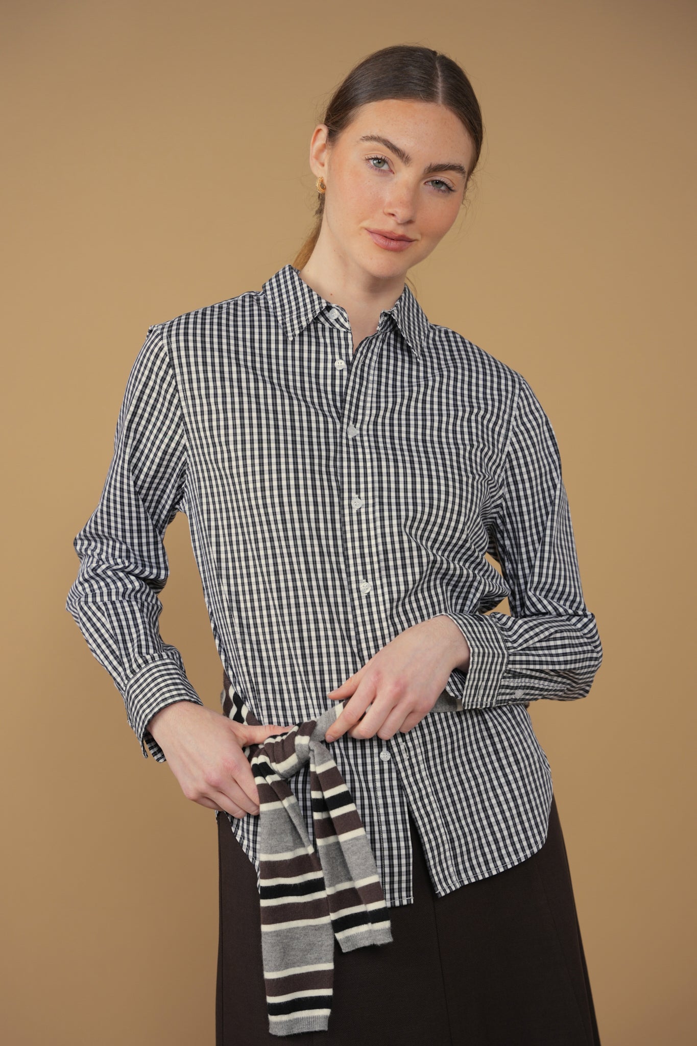 point button up blouse