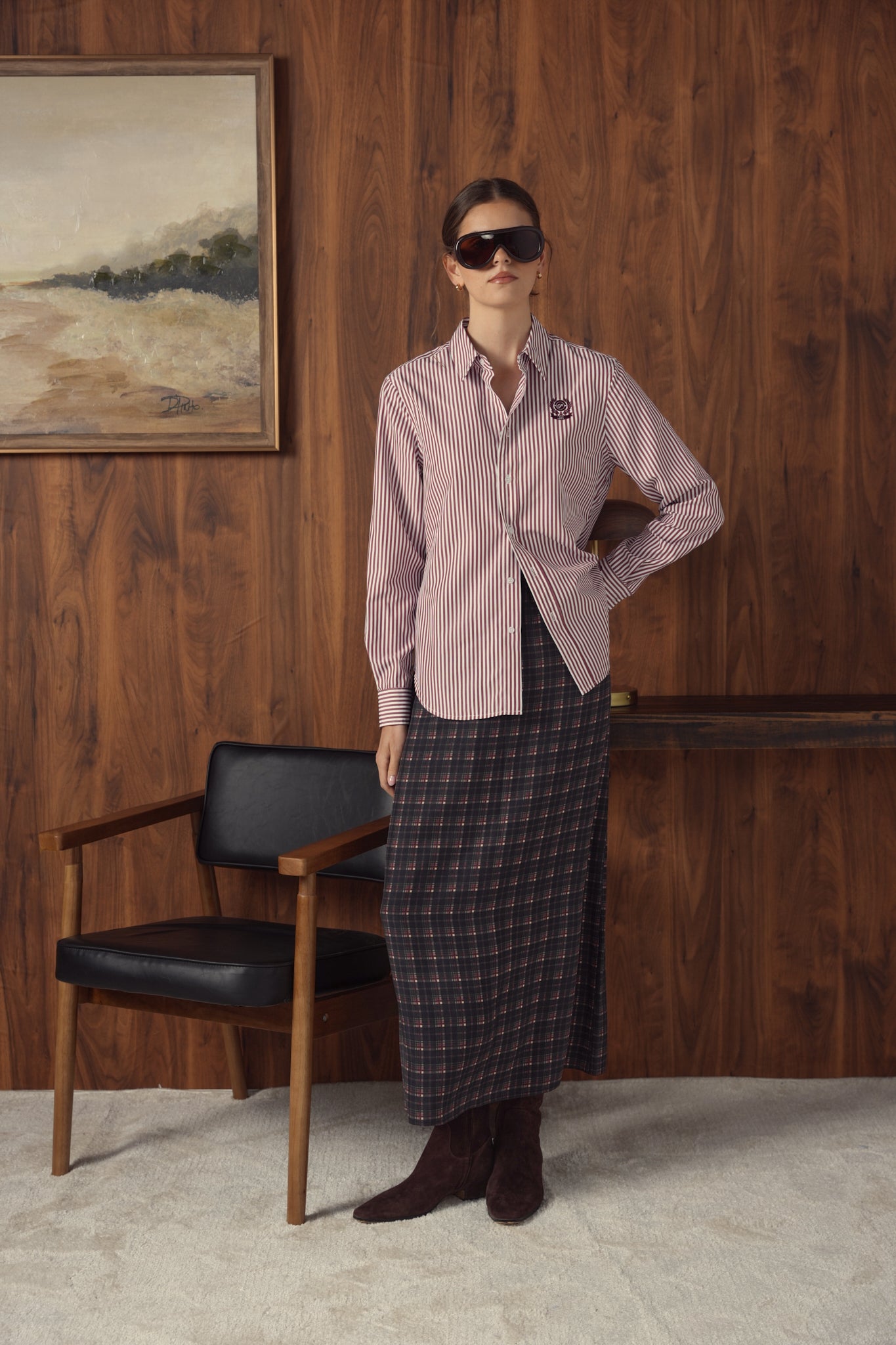 point button up blouse
