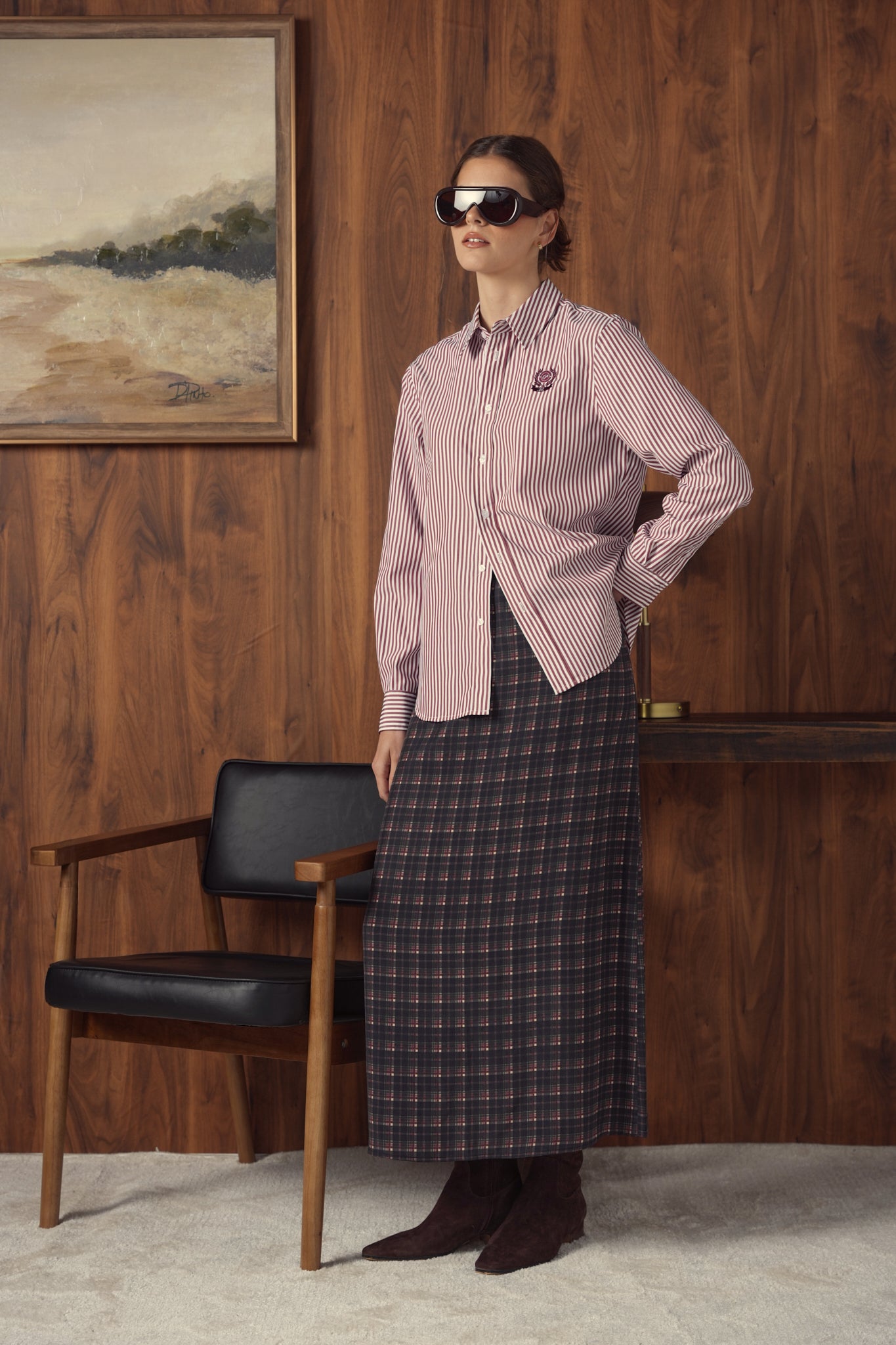 point button up blouse