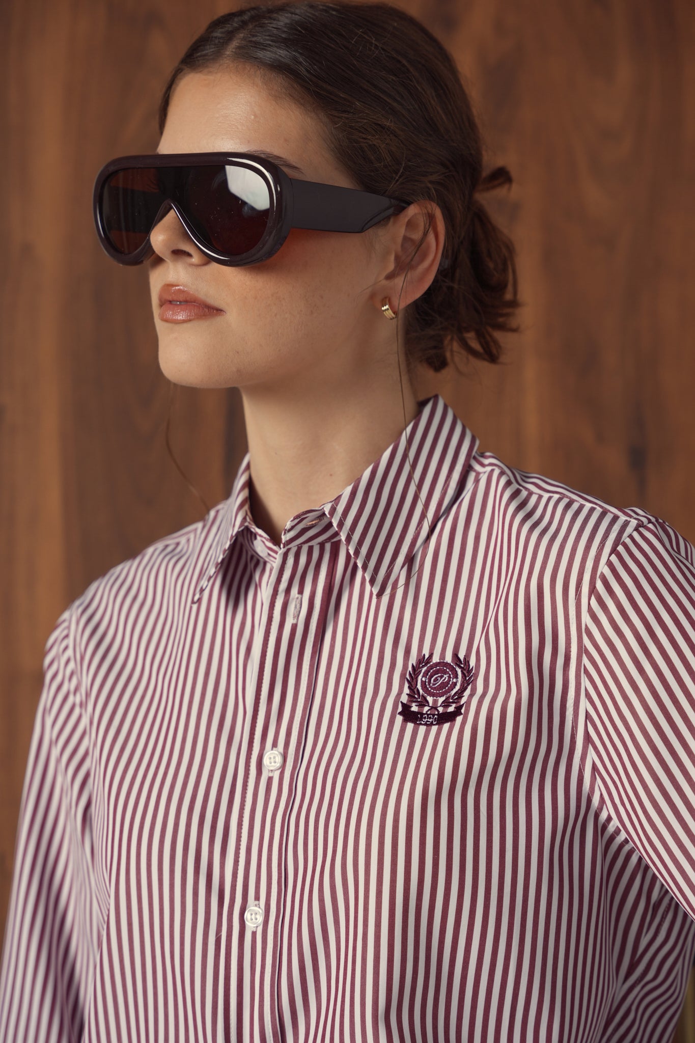 point button up blouse