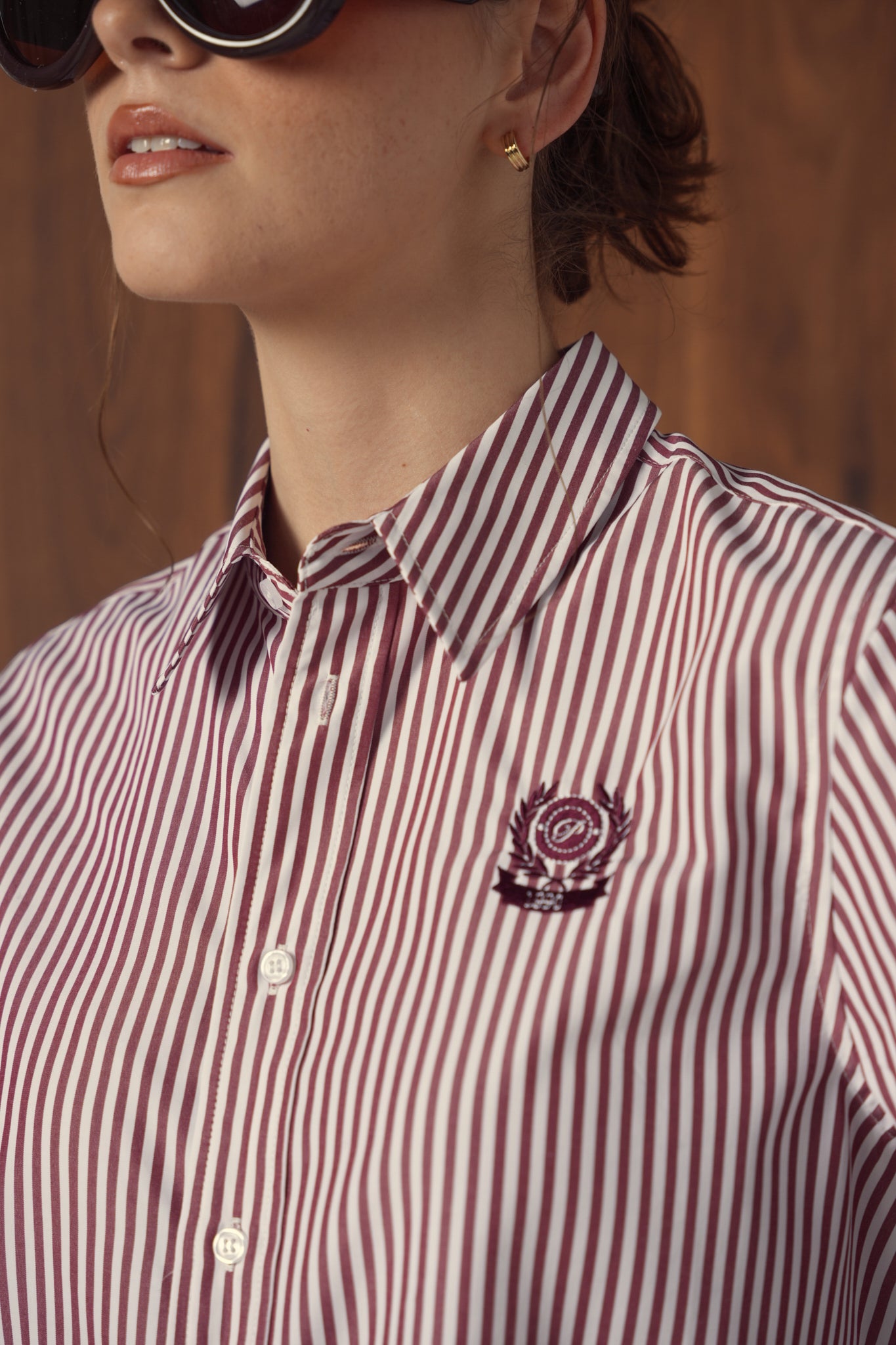 point button up blouse